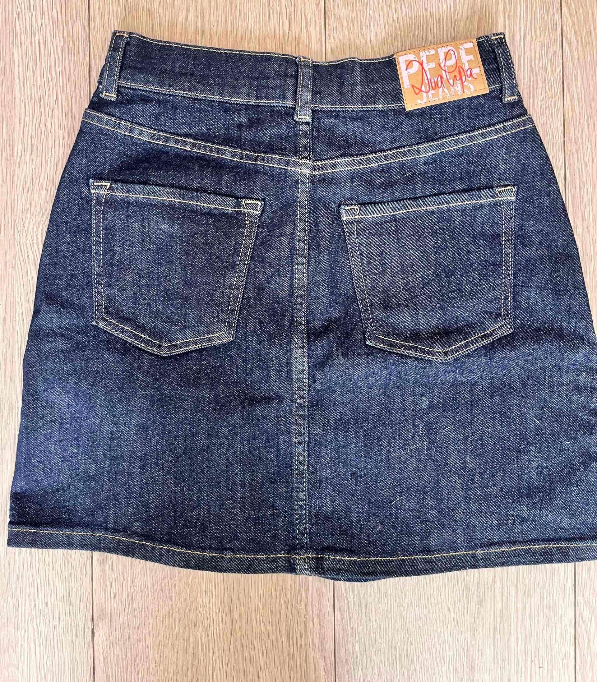 Falda de mezclilla azul pepe jeans - miniatura 3