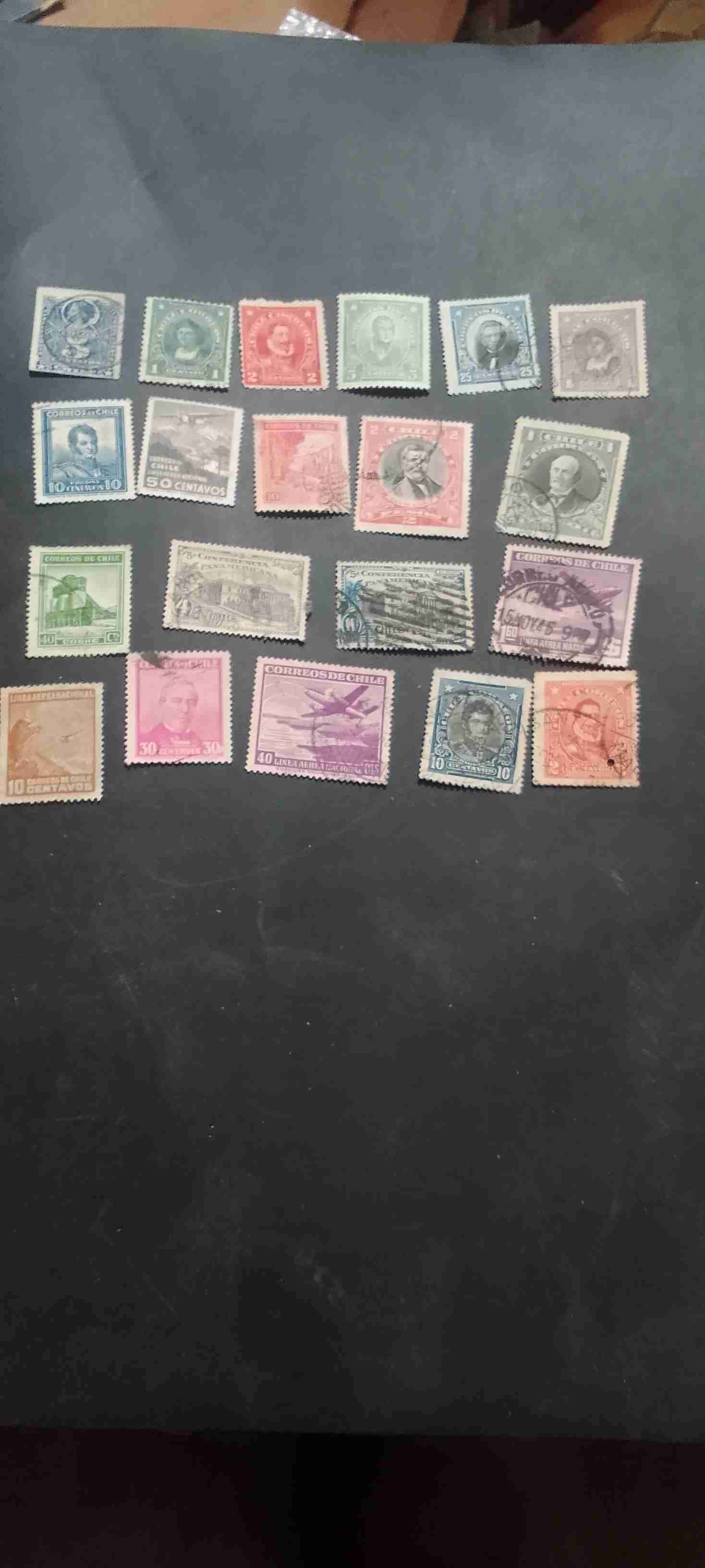 Colección de sellos chilenos antiguos - miniatura 1