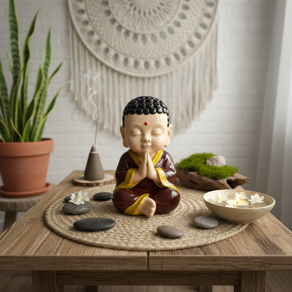 Figura decorativa Buda en cerámica - miniatura 2
