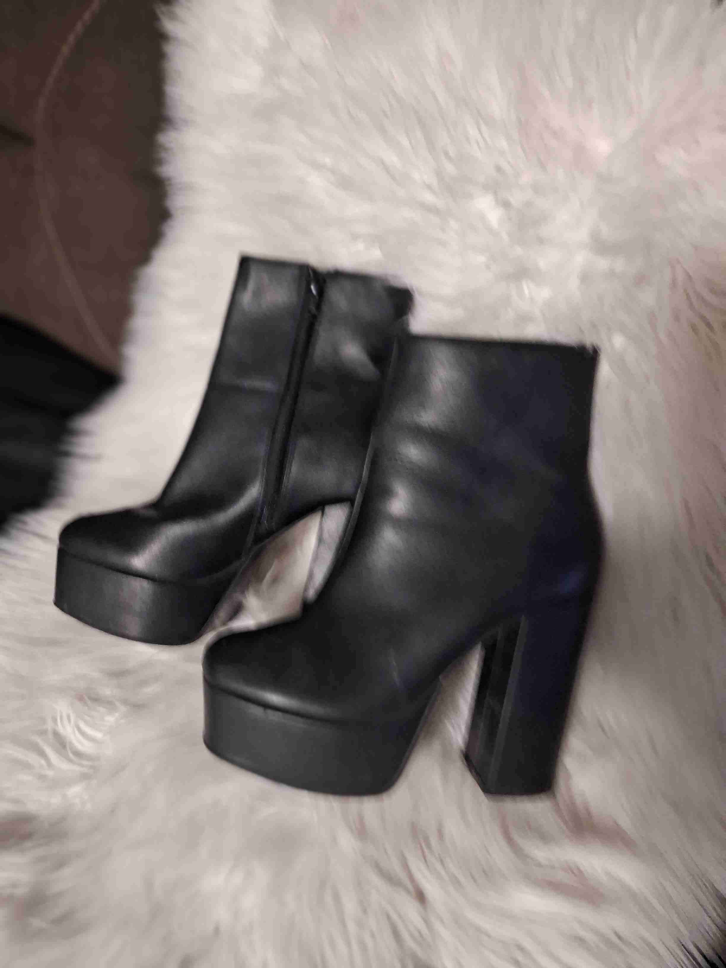 Botines negros de plataforma 38 - miniatura 2