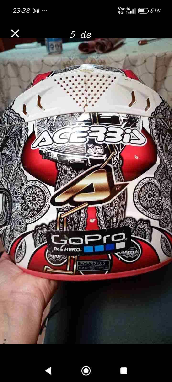Casco motocross Acerbis decorado - miniatura 3
