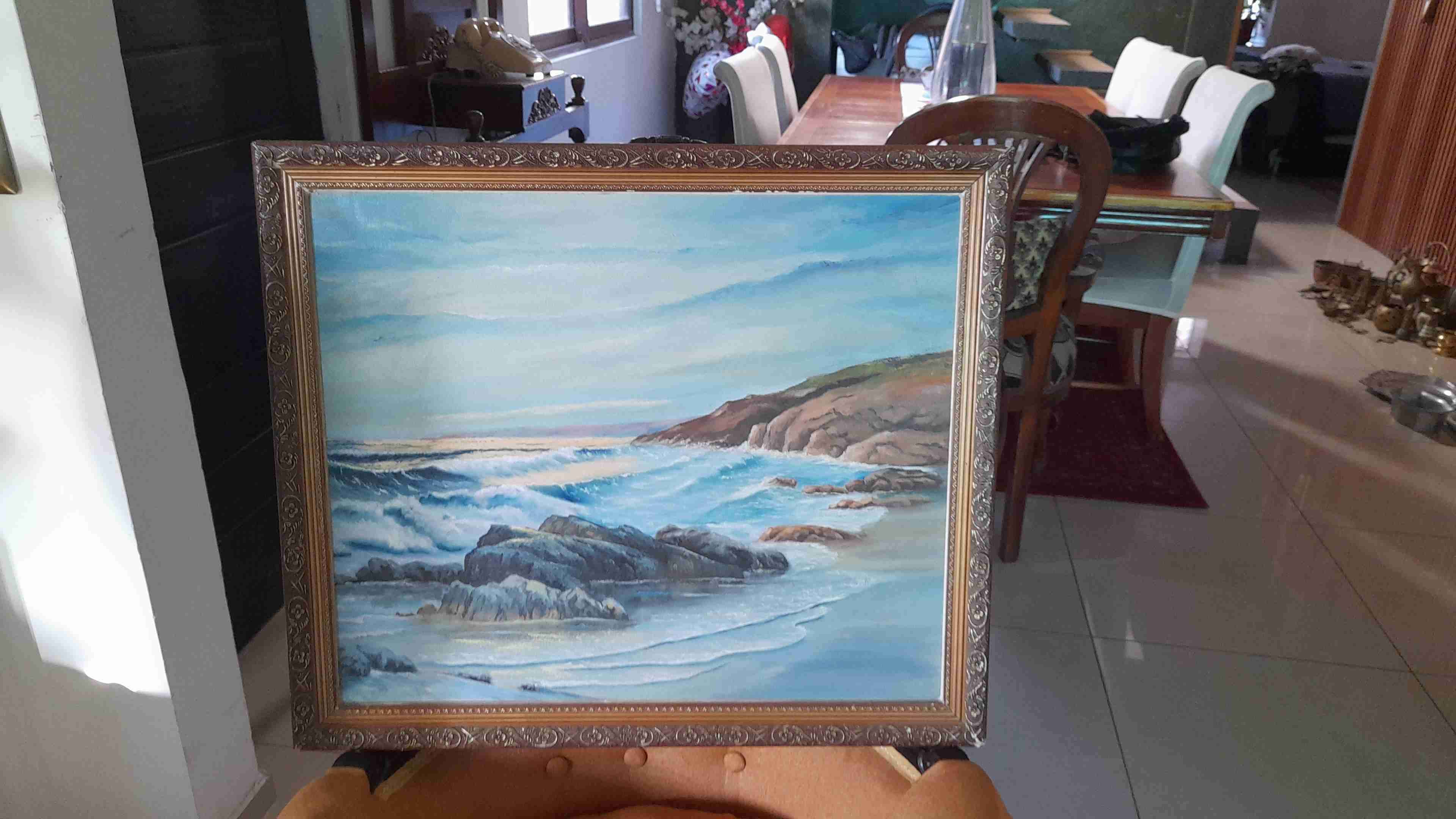 Cuadros paisaje con marco de madera - 6