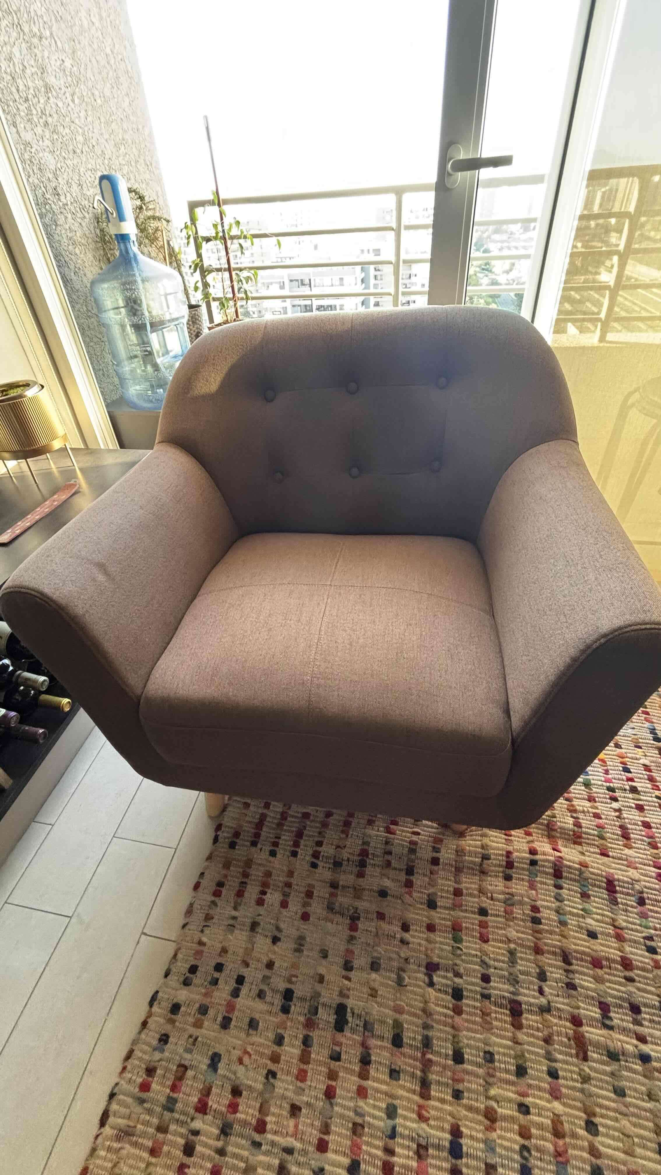 Sillón individual marrón - miniatura 1