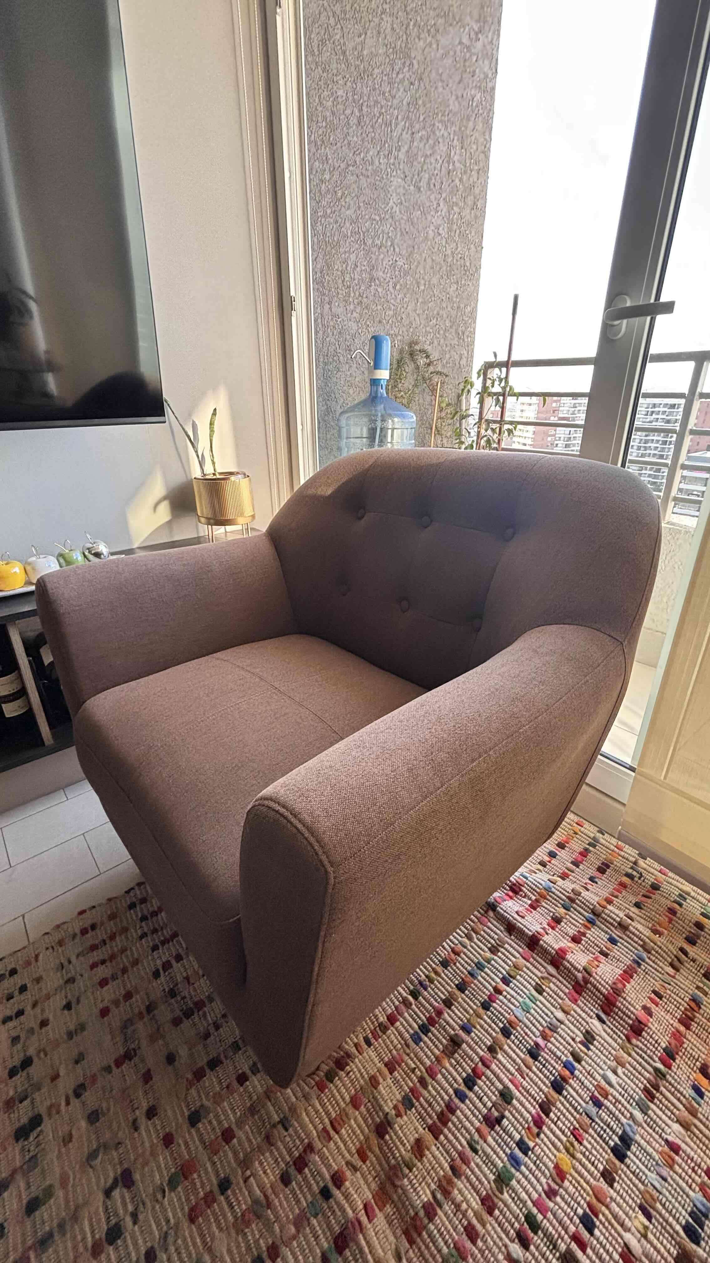 Sillón individual marrón - miniatura 2