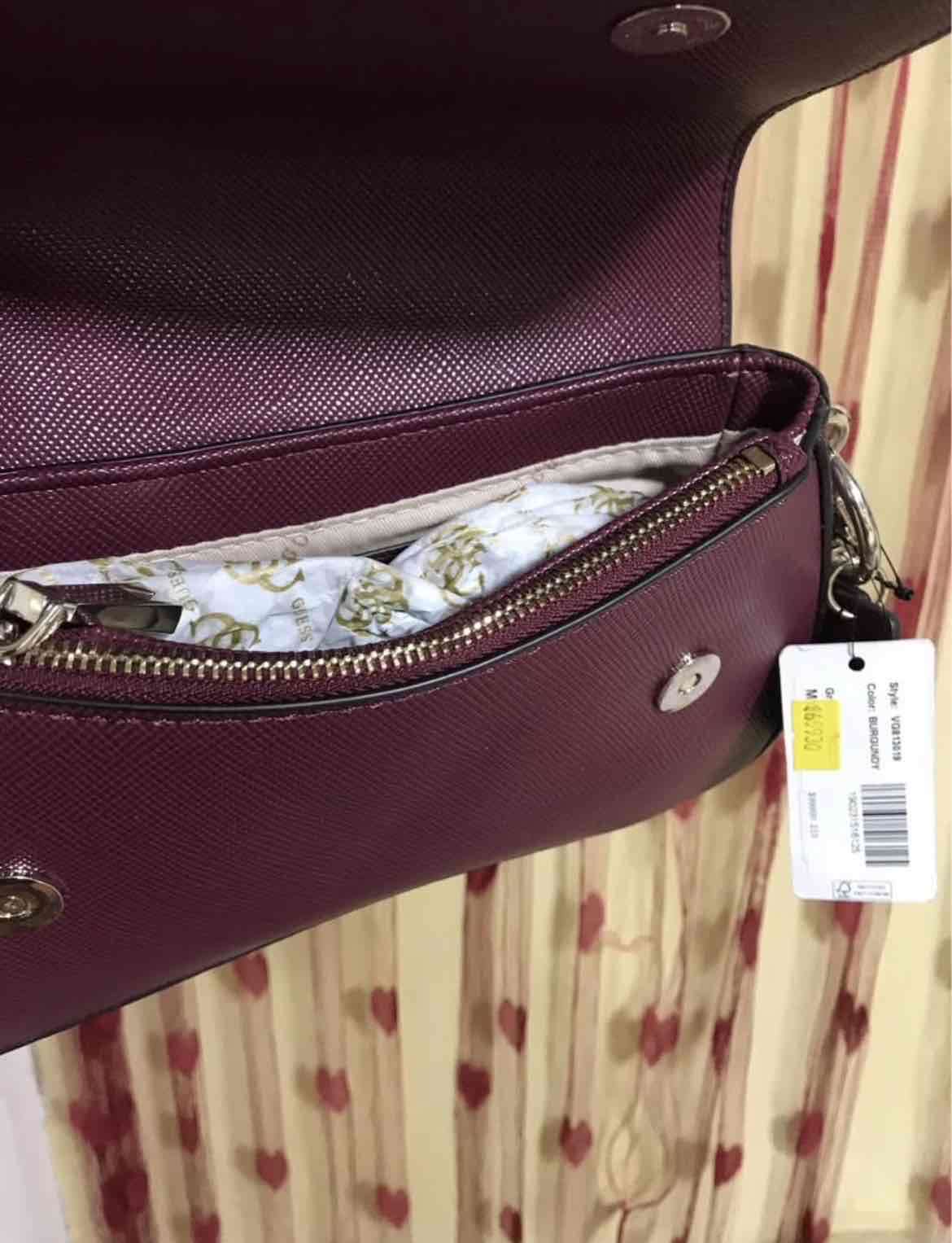 Cartera guess burgundy shoulder bag - 3