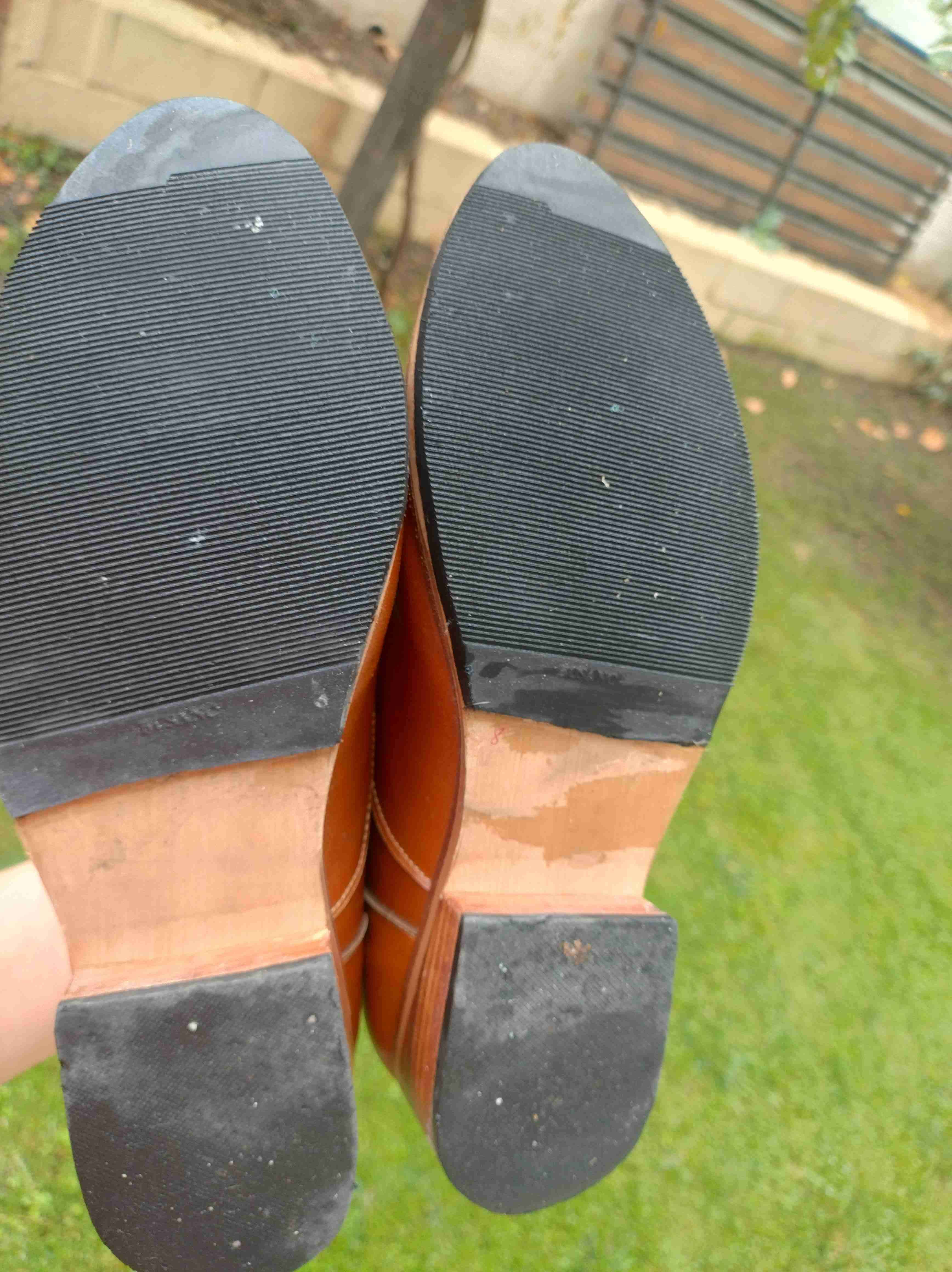 Zapatos botines de cuero marrón - miniatura 5