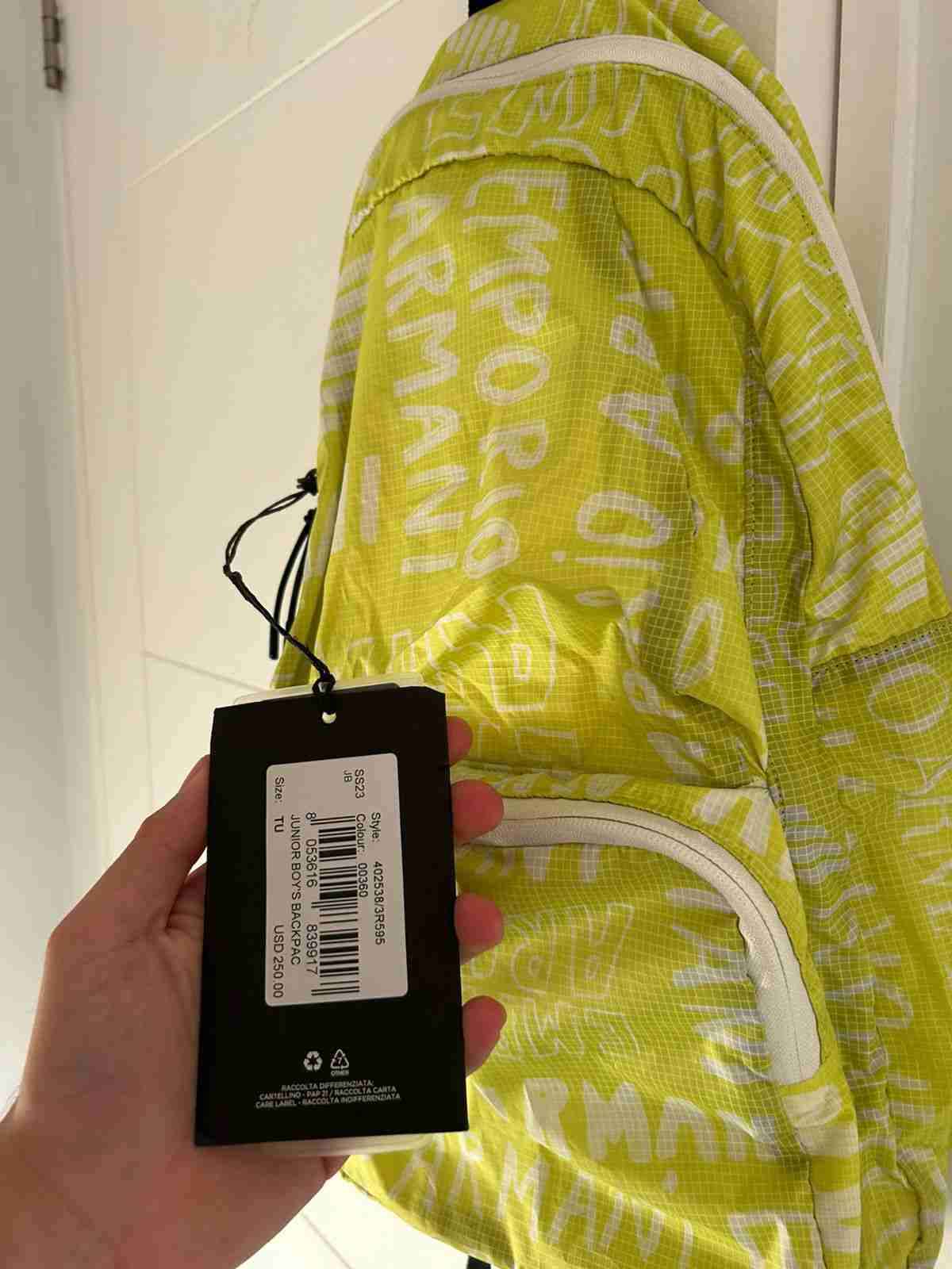 Mochila amarilla Emporio Armani - miniatura 4