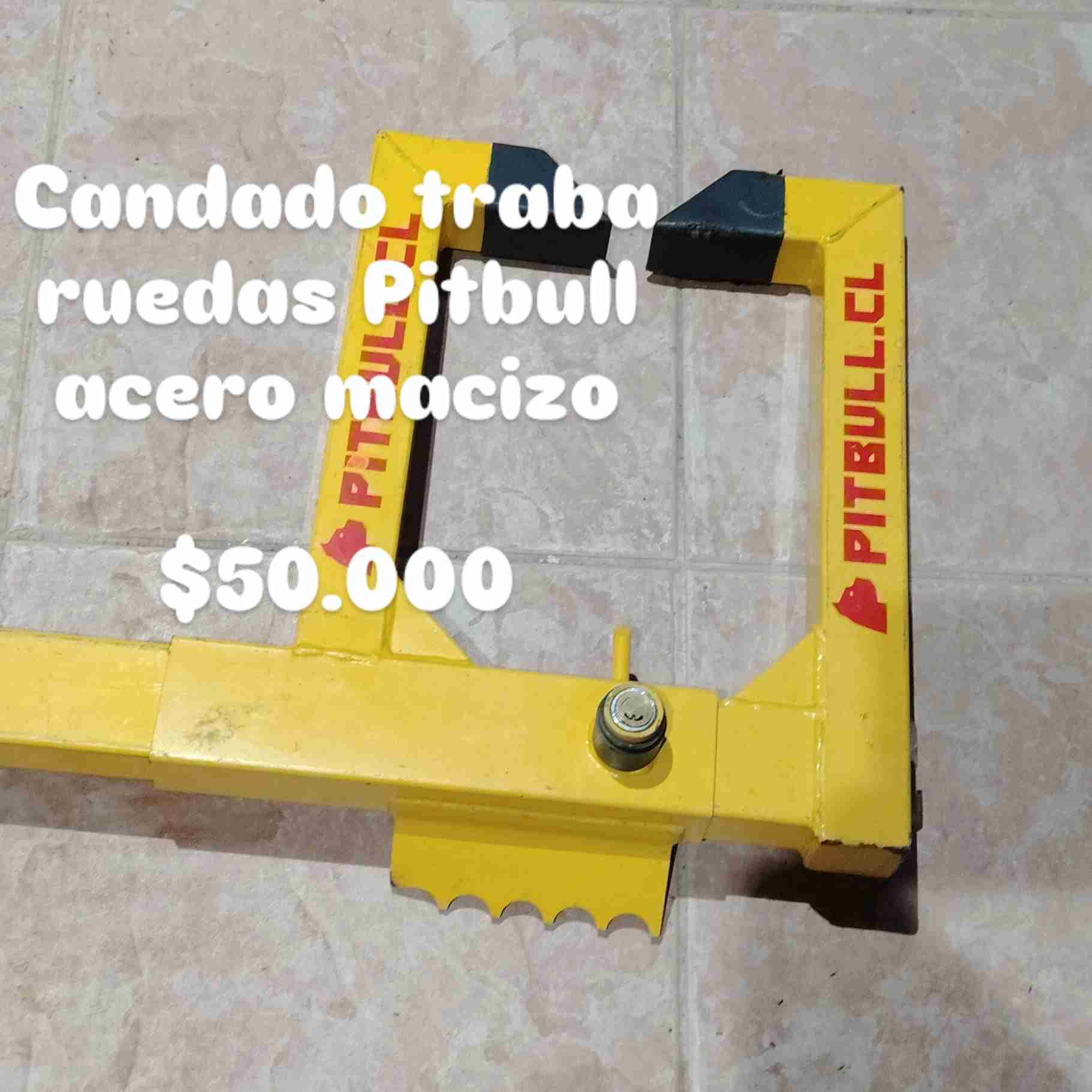 Traba de rueda Pitbull amarilla - miniatura 3