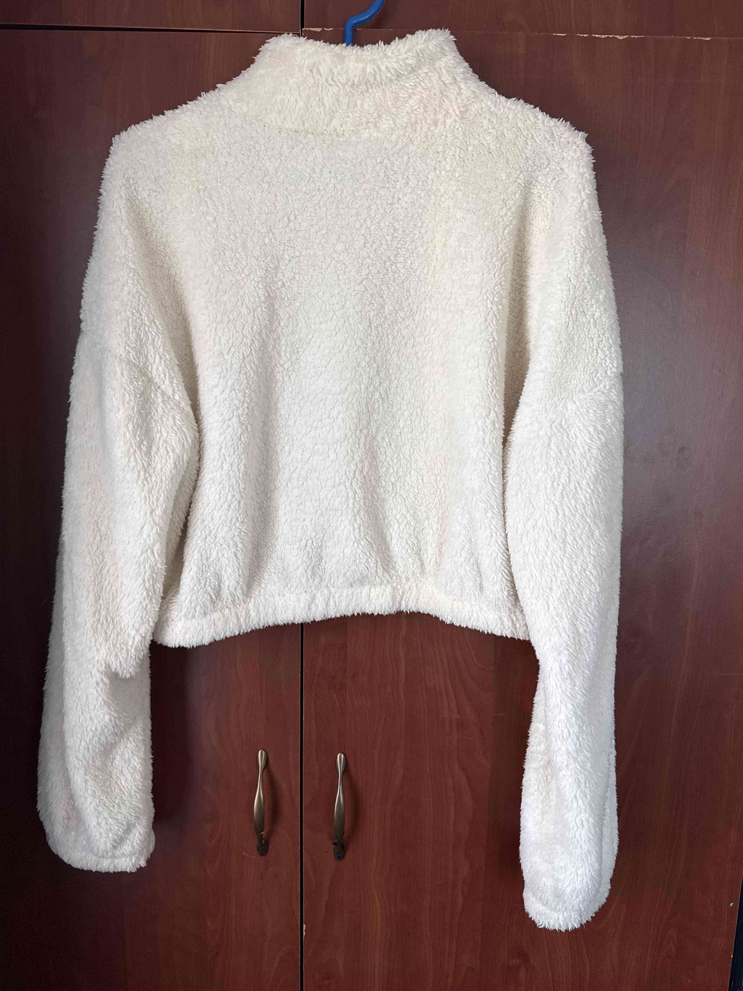 Chaqueta polar blanca con cierre - miniatura 2