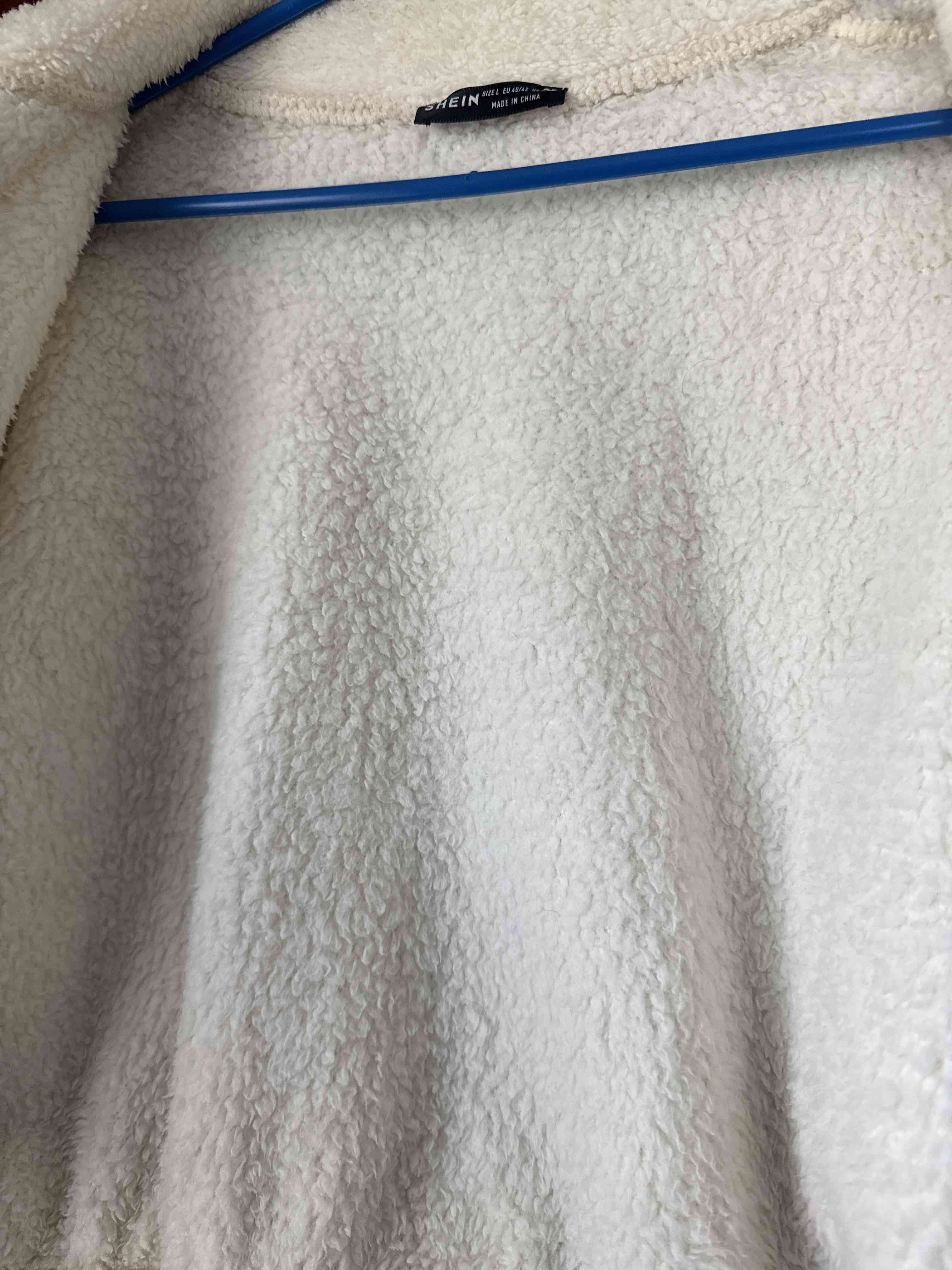 Chaqueta polar blanca con cierre - miniatura 5