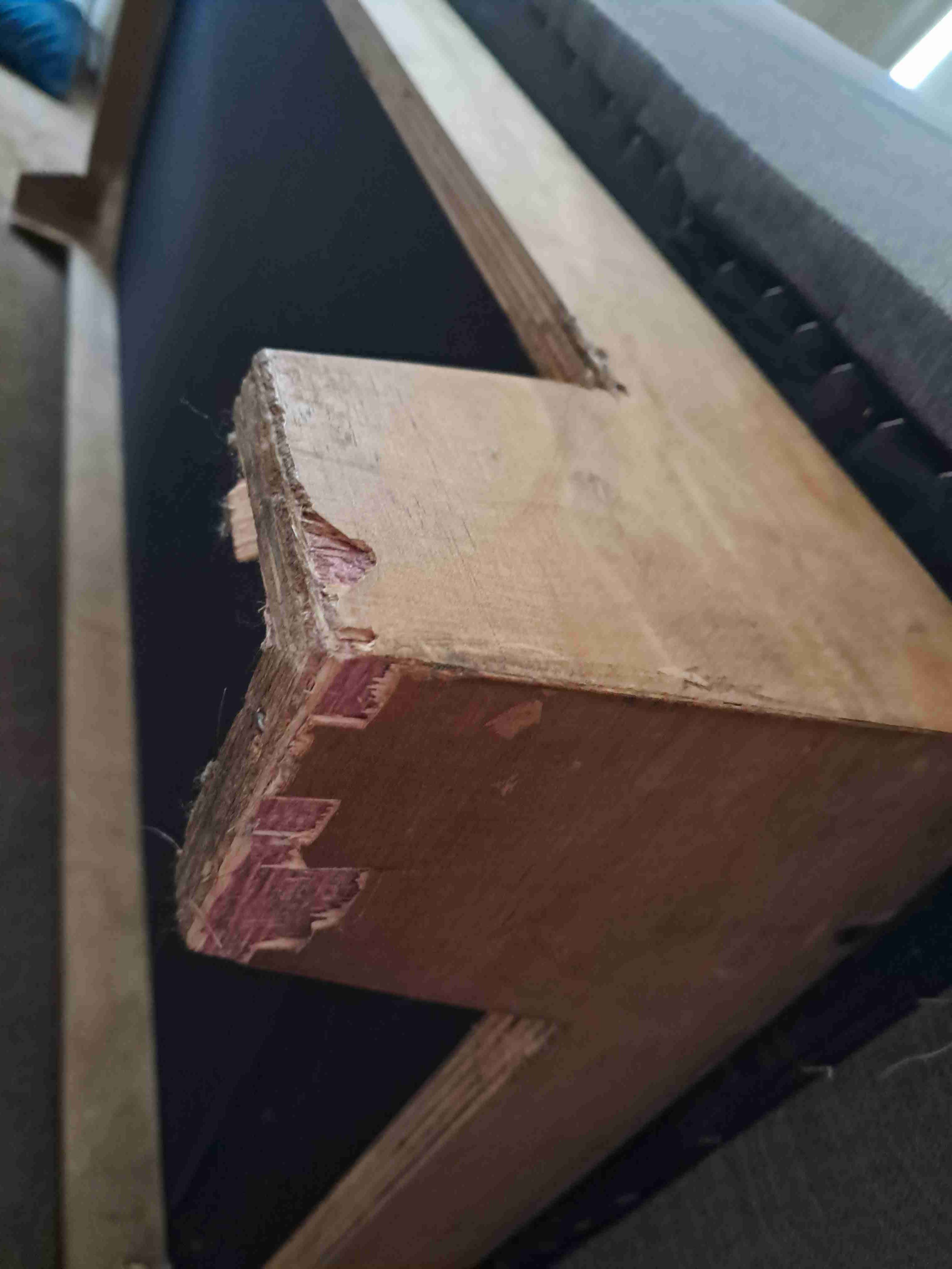 Sofá gris con cojines azules - miniatura 5