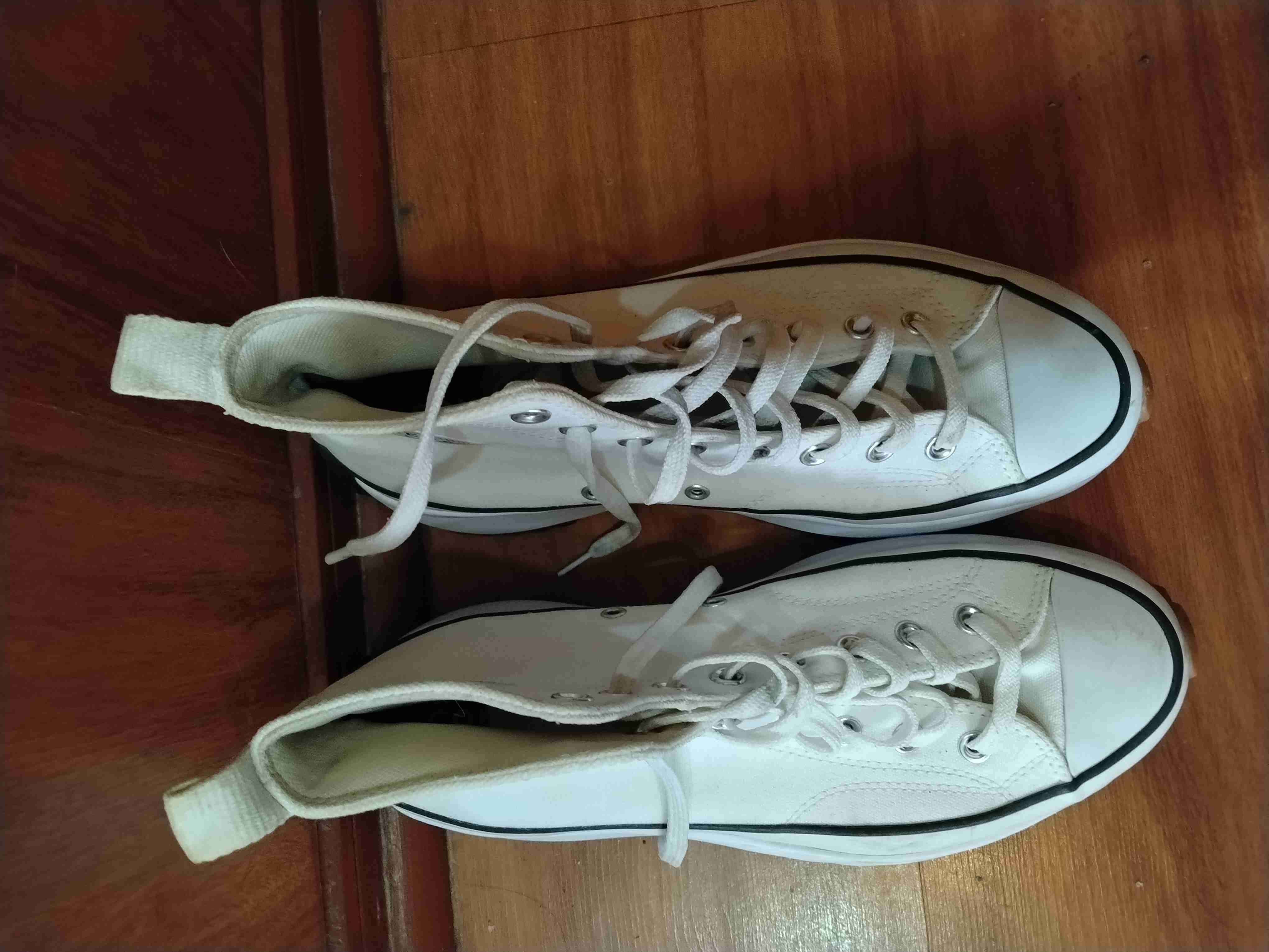 Zapatillas blancas converse con caña 44 - miniatura 3