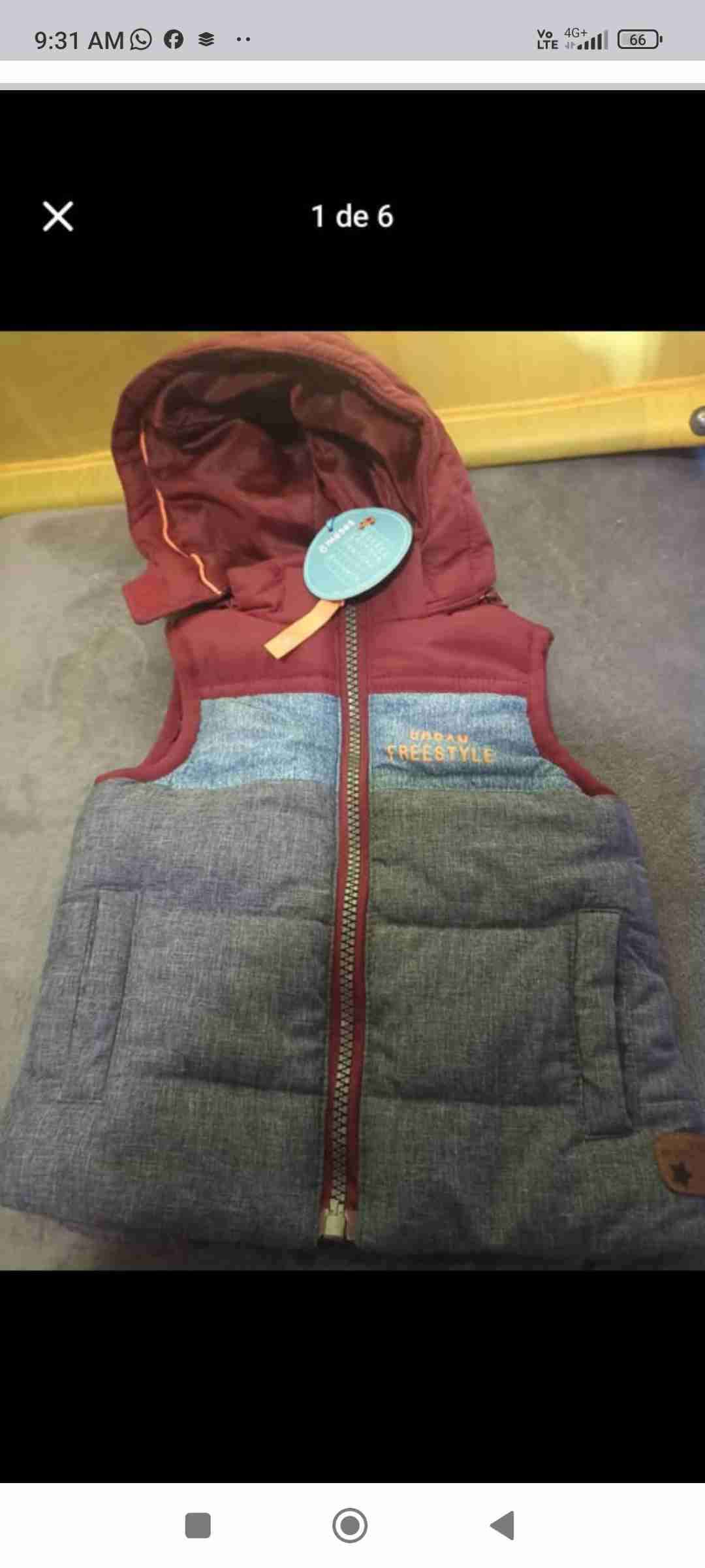 Chaqueta sin mangas nuevas talla 6meses - miniatura 2