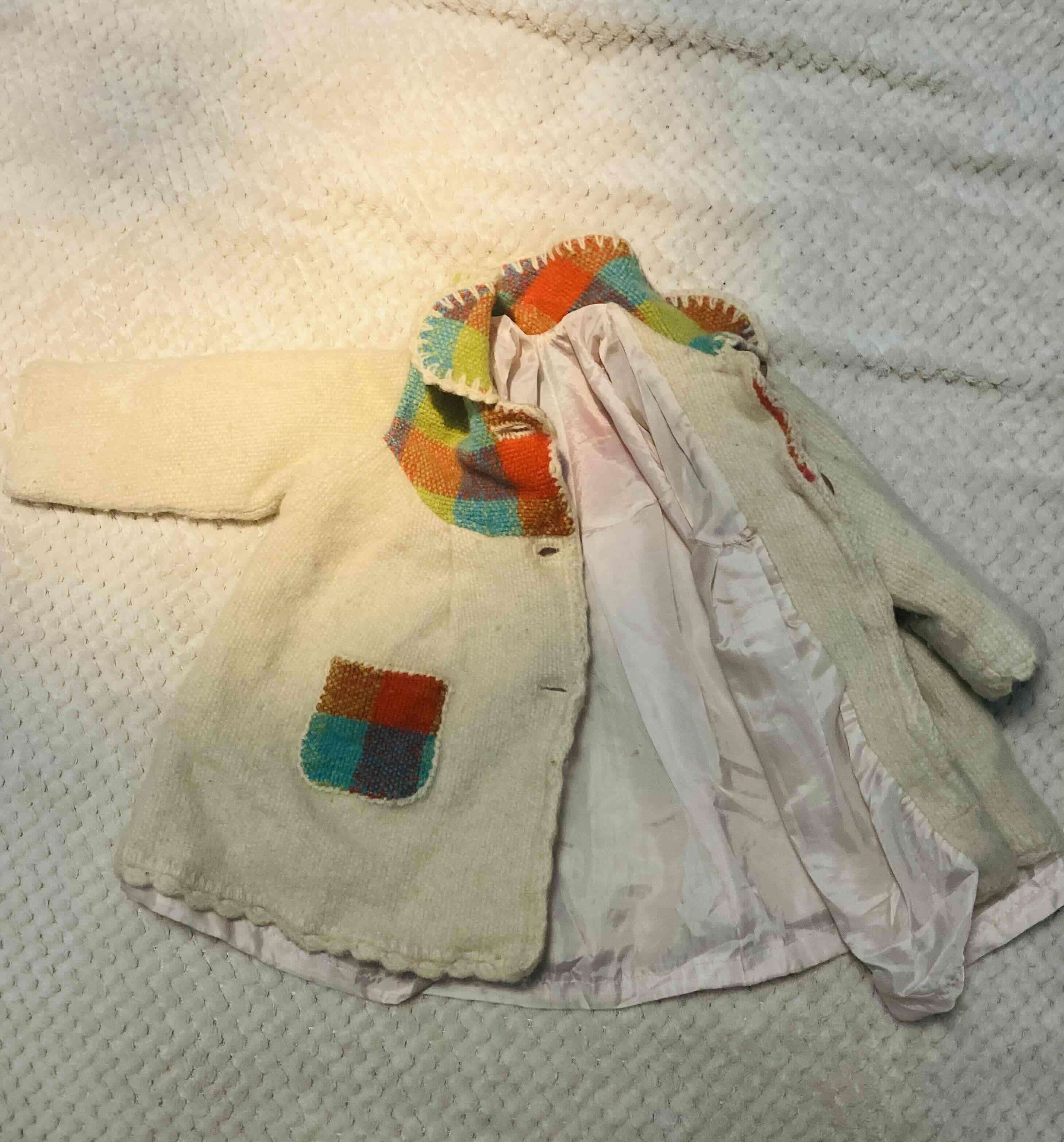 Abrigo infantil de lana colorido Talla 24-36 meses - miniatura 2