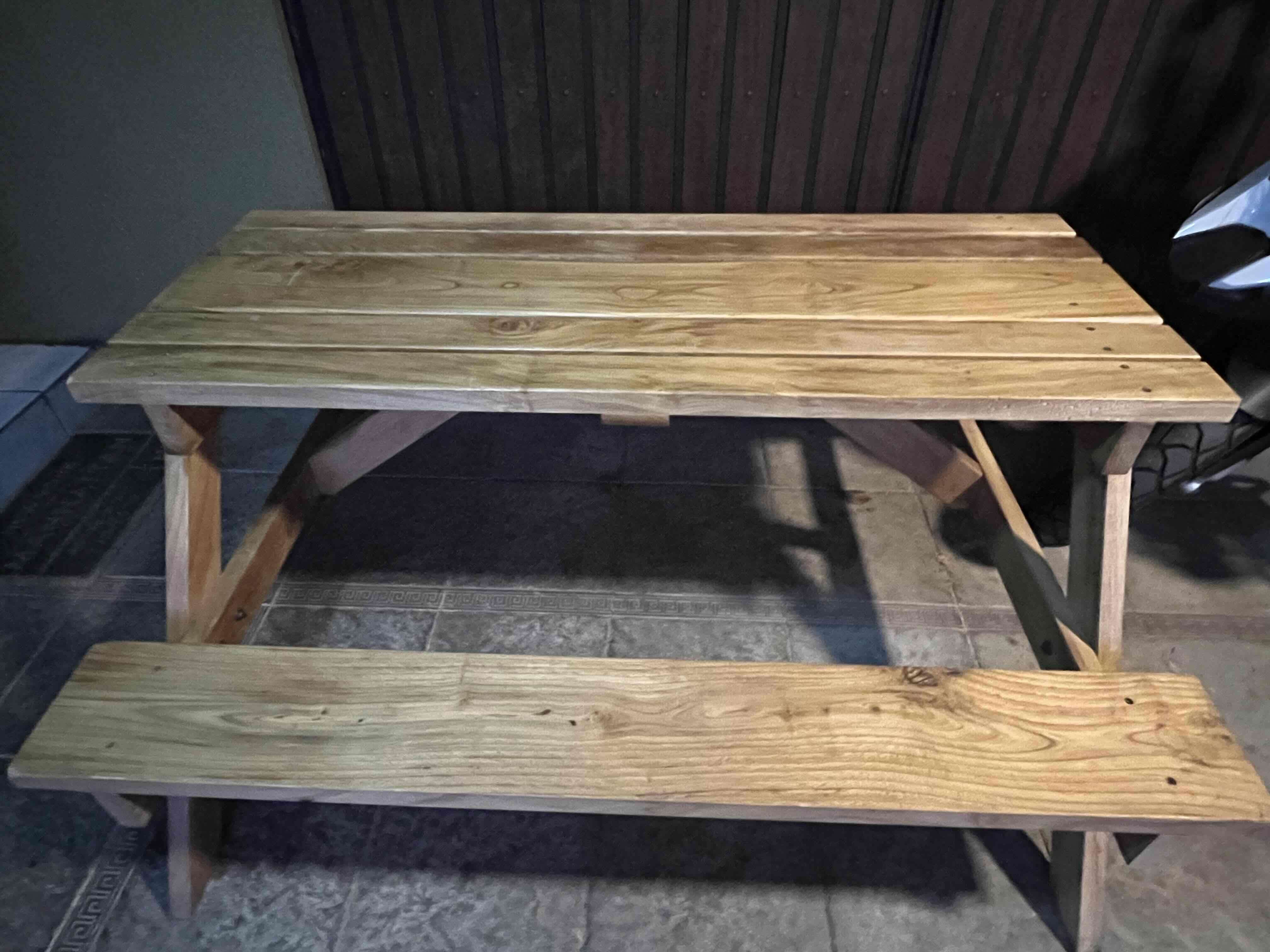 Mesa de picnic de madera - miniatura 1