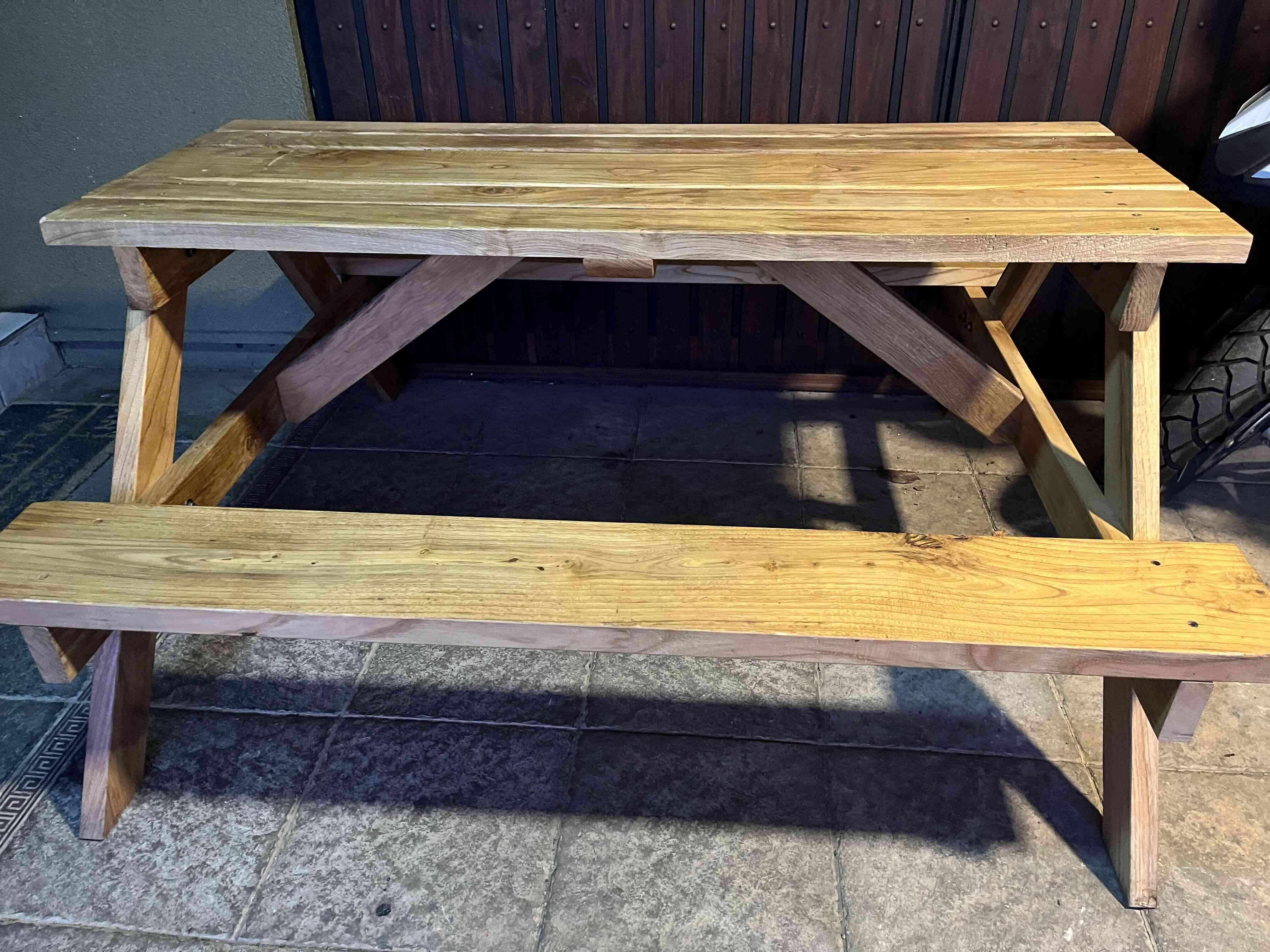 Mesa de picnic de madera - miniatura 3