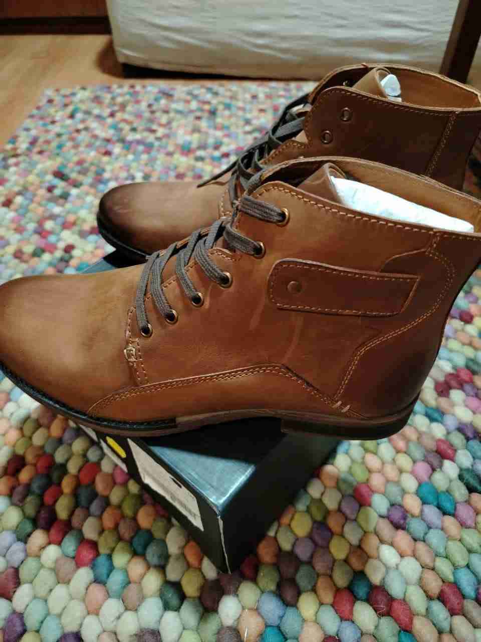 Botines de cuero café - miniatura 3