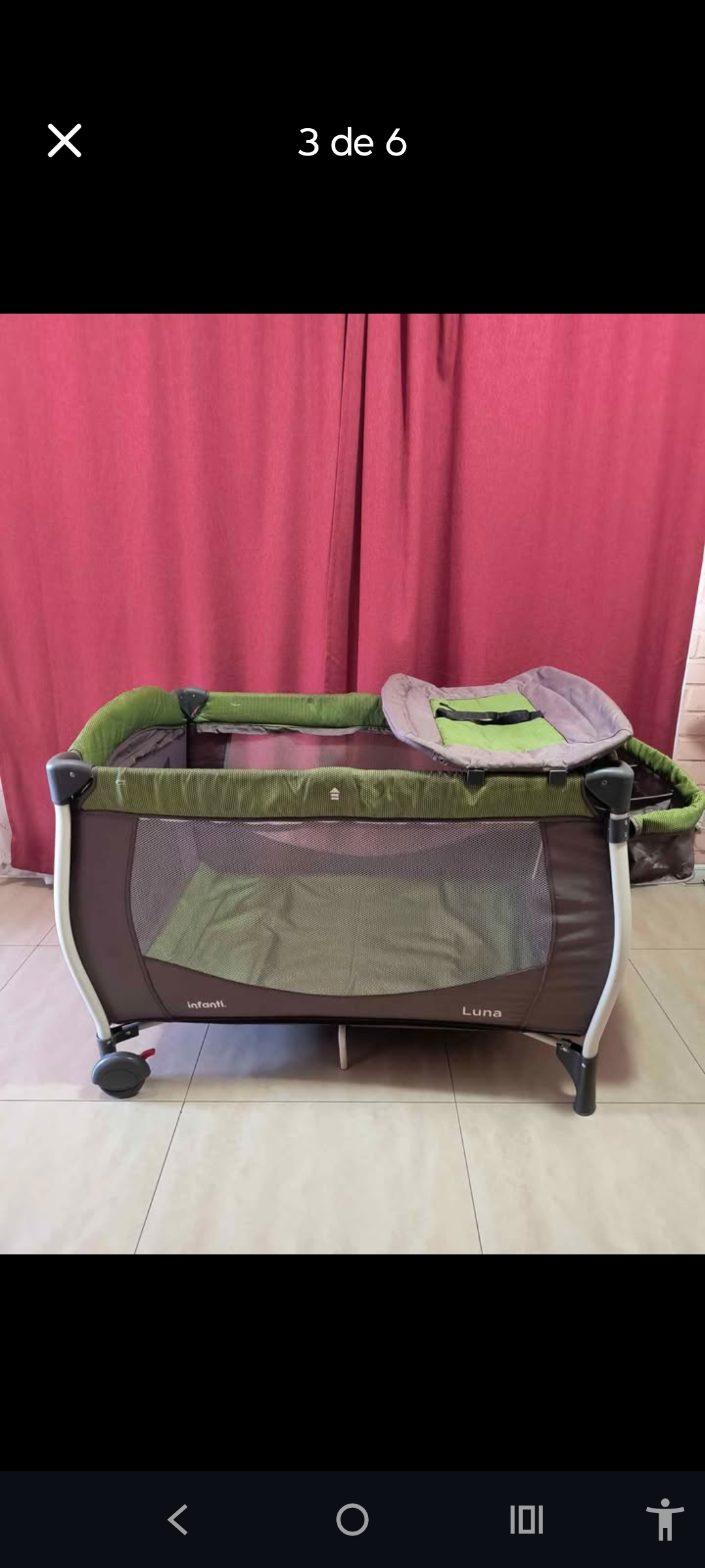 Cuna de viaje plegable infantil - miniatura 2