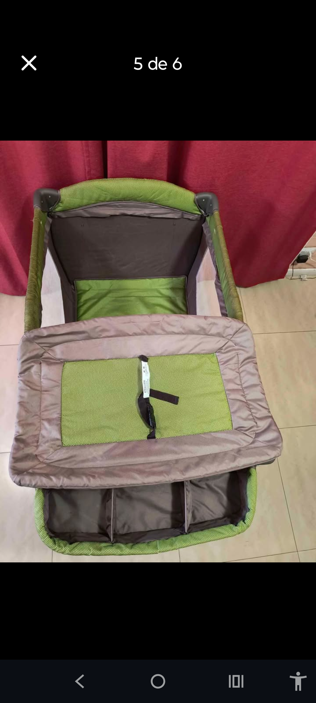 Cuna de viaje plegable infantil - miniatura 4