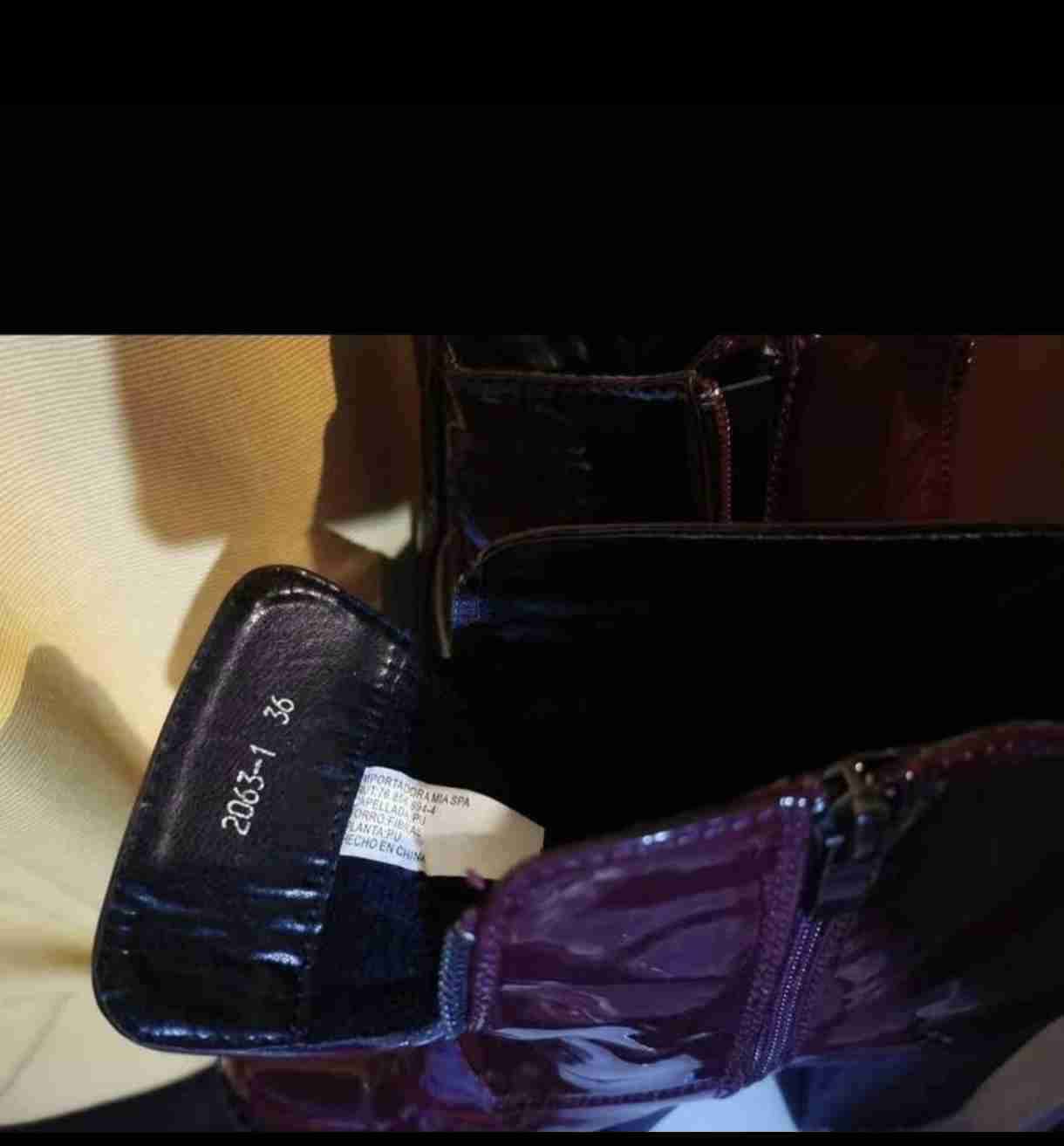Botas burdeos con plataforma N.36 forradas - miniatura 6