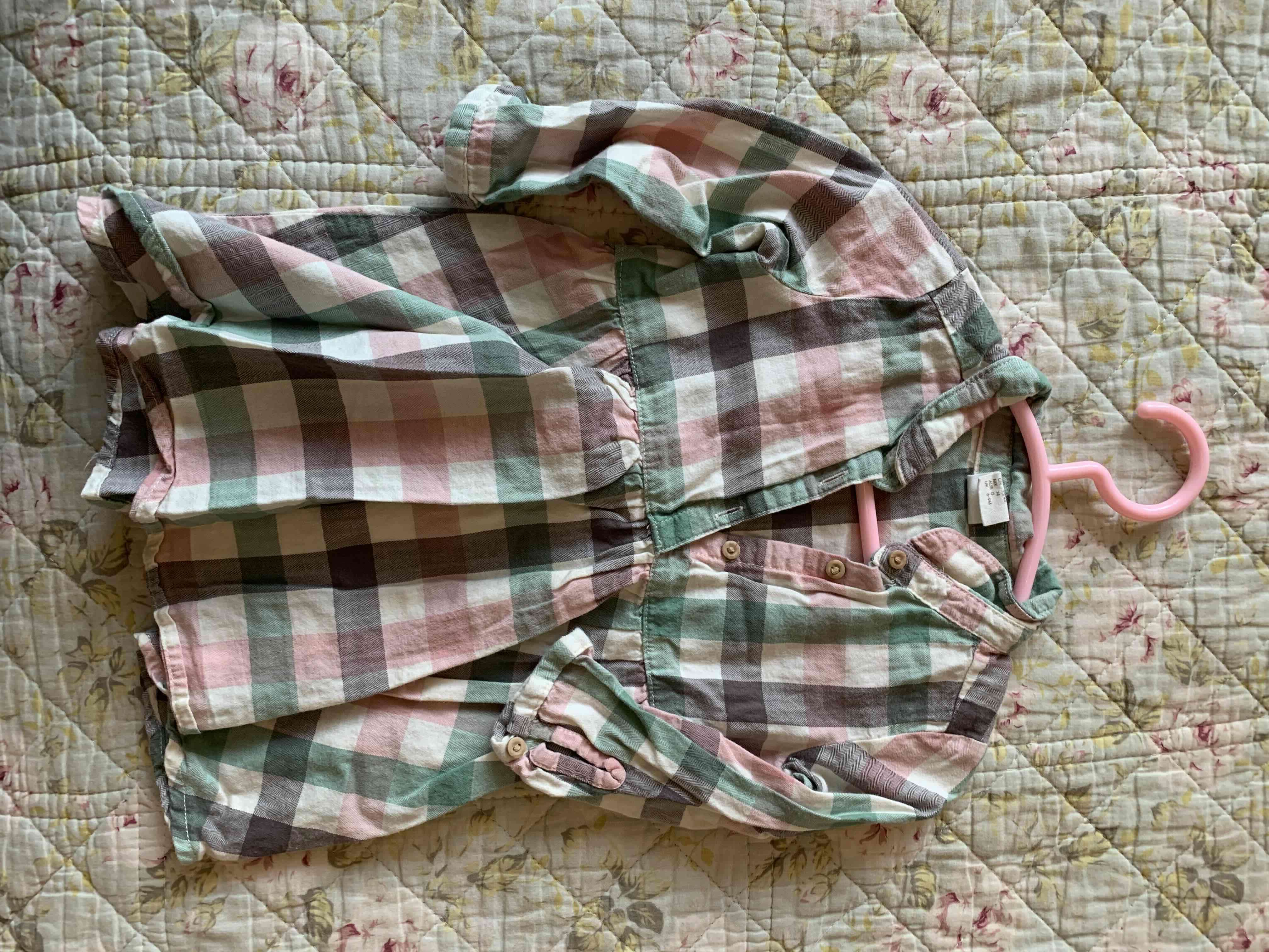 Vestido infantil a cuadros