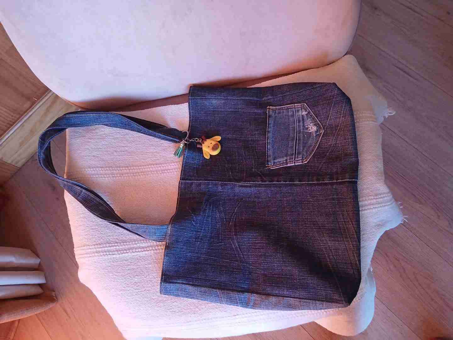 Bolso de mezclilla con flores - miniatura 2