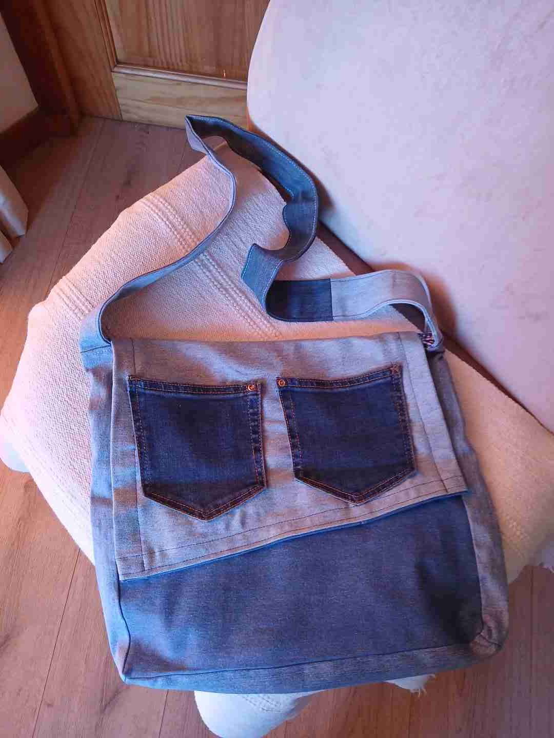 Bolso de mezclilla con flores - miniatura 4