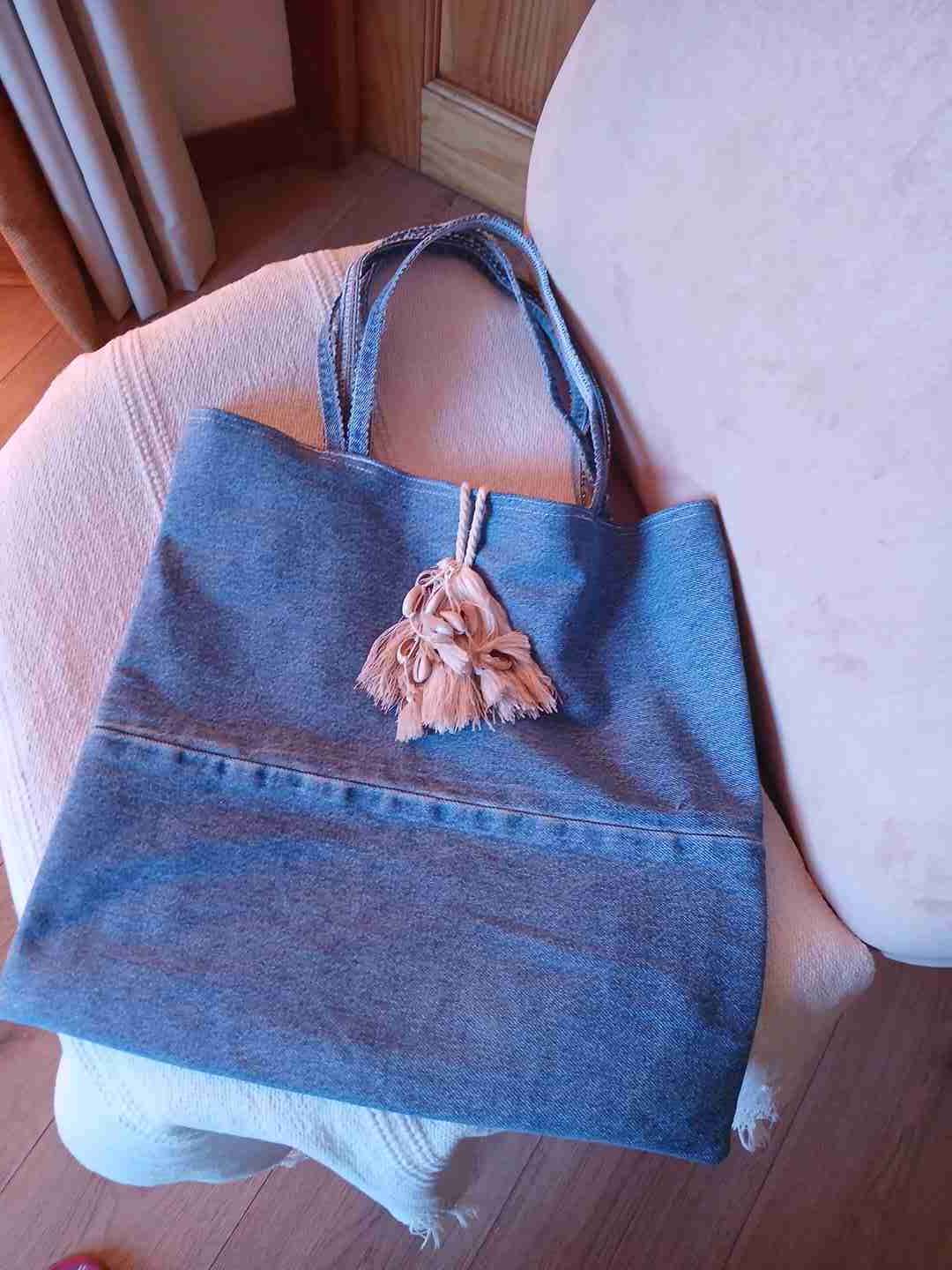 Bolso de mezclilla con flores - miniatura 5