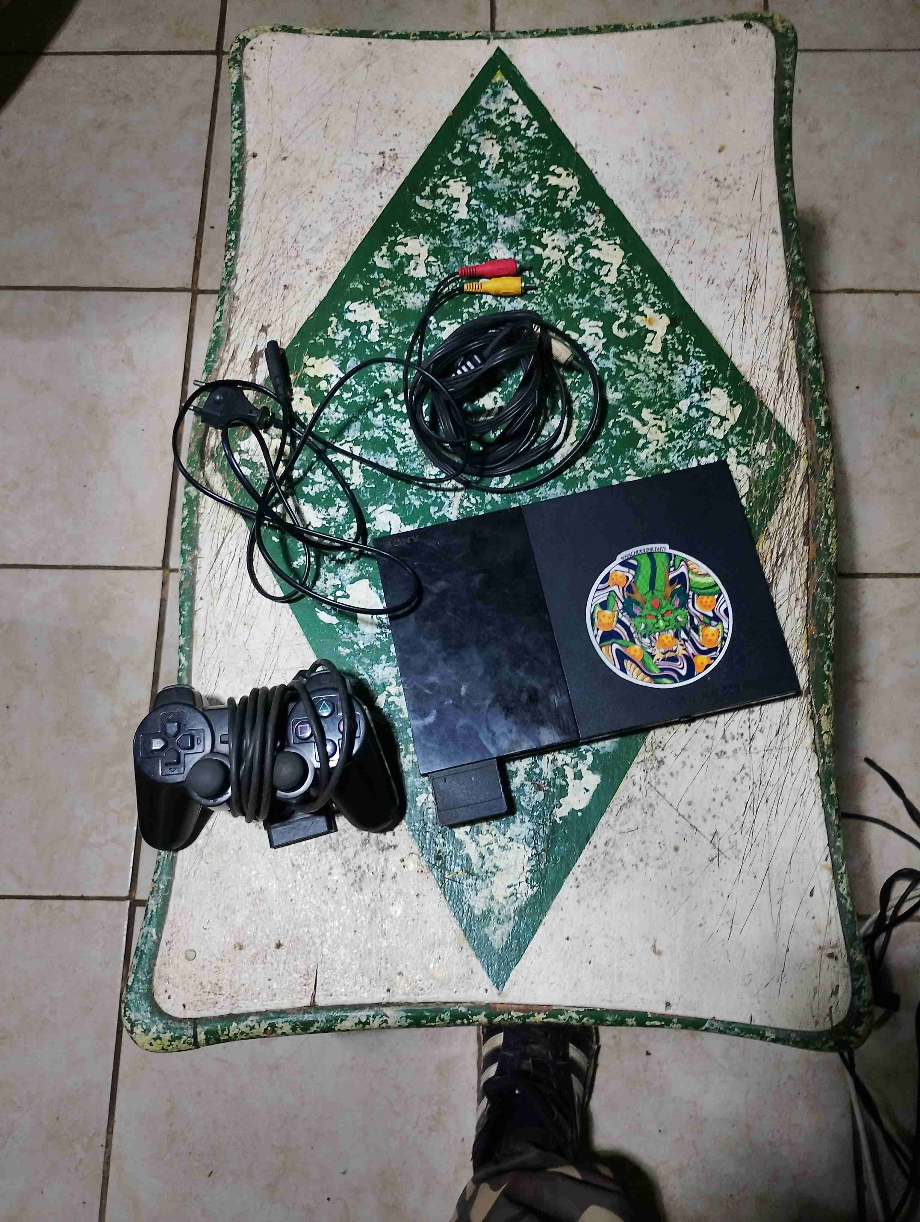 Consola PS2 con control y cables - miniatura 2