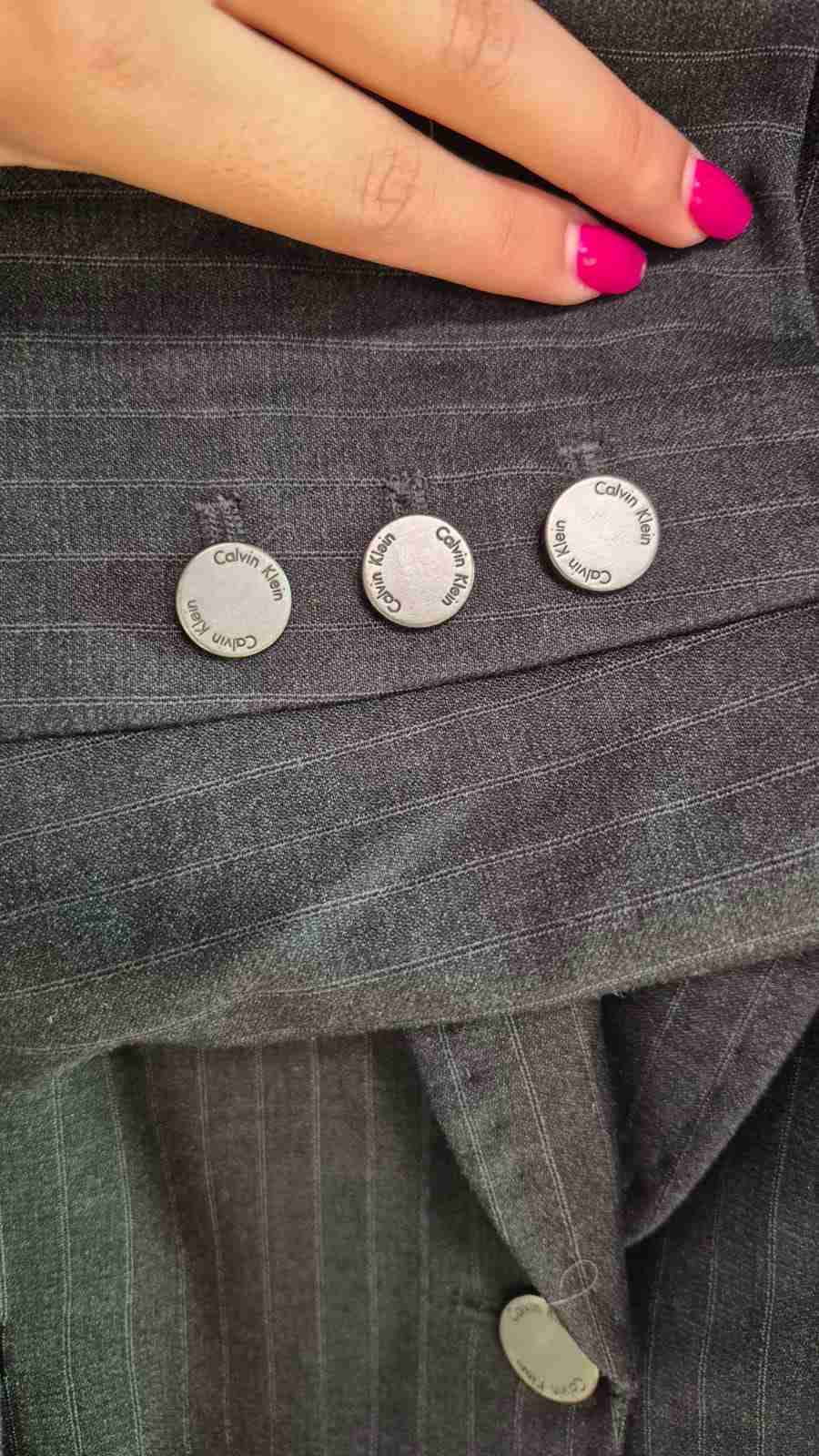 Blazer Calvin Klein gris oscuro de mujer - miniatura 4