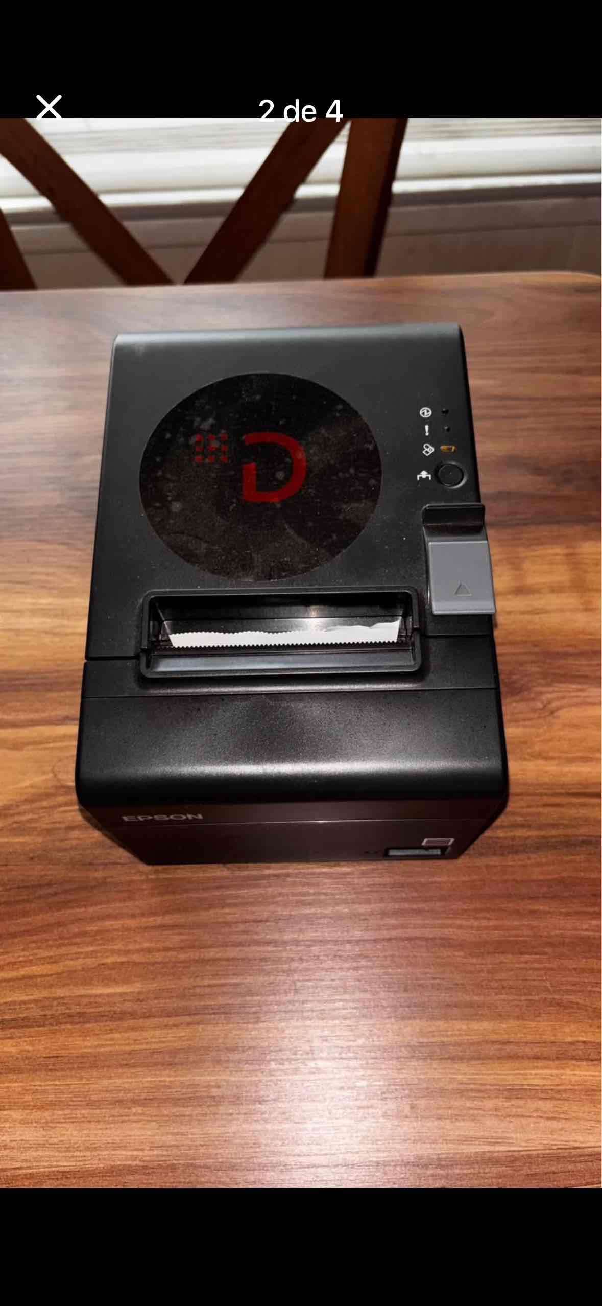 Impresora térmica Epson negra para boletas - miniatura 3
