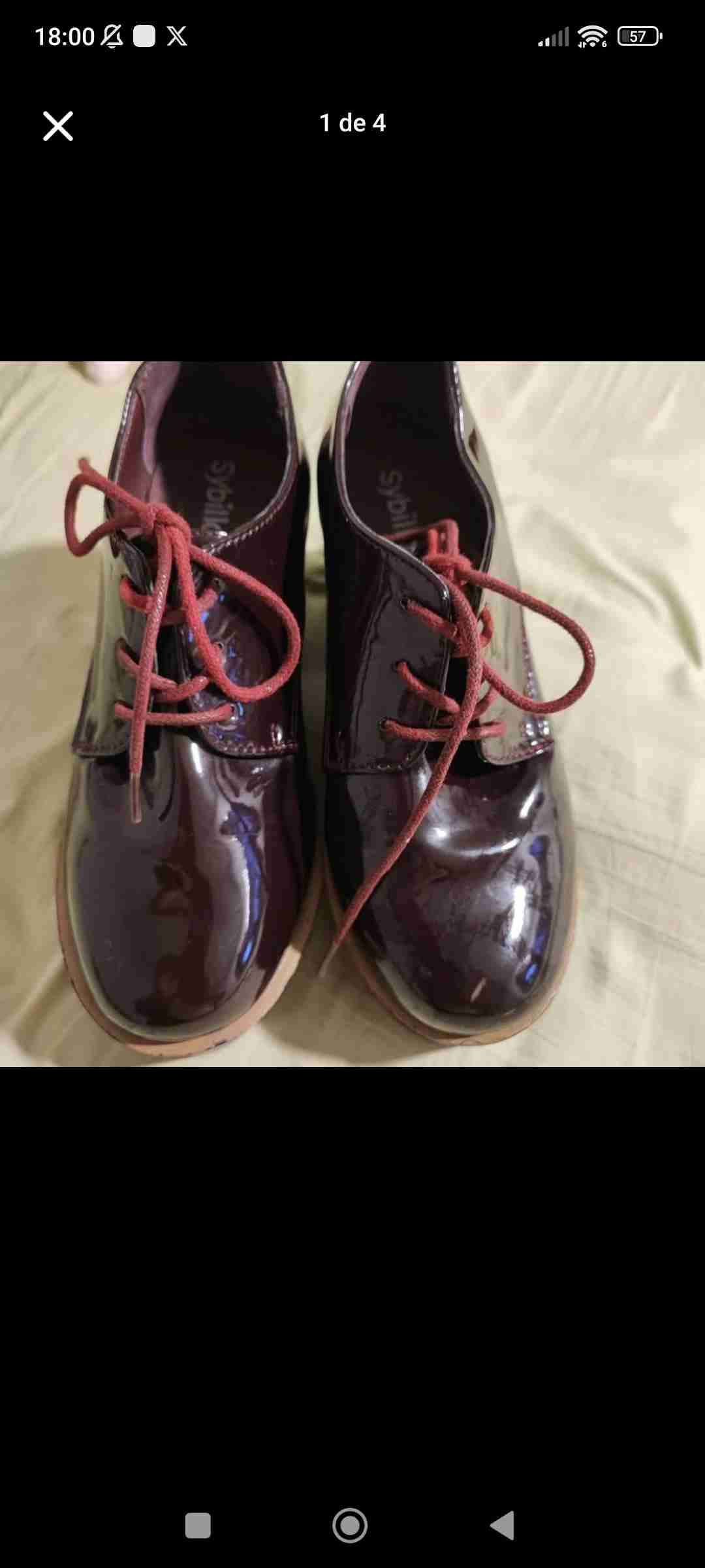 Zapatos de charol burdeos - 1