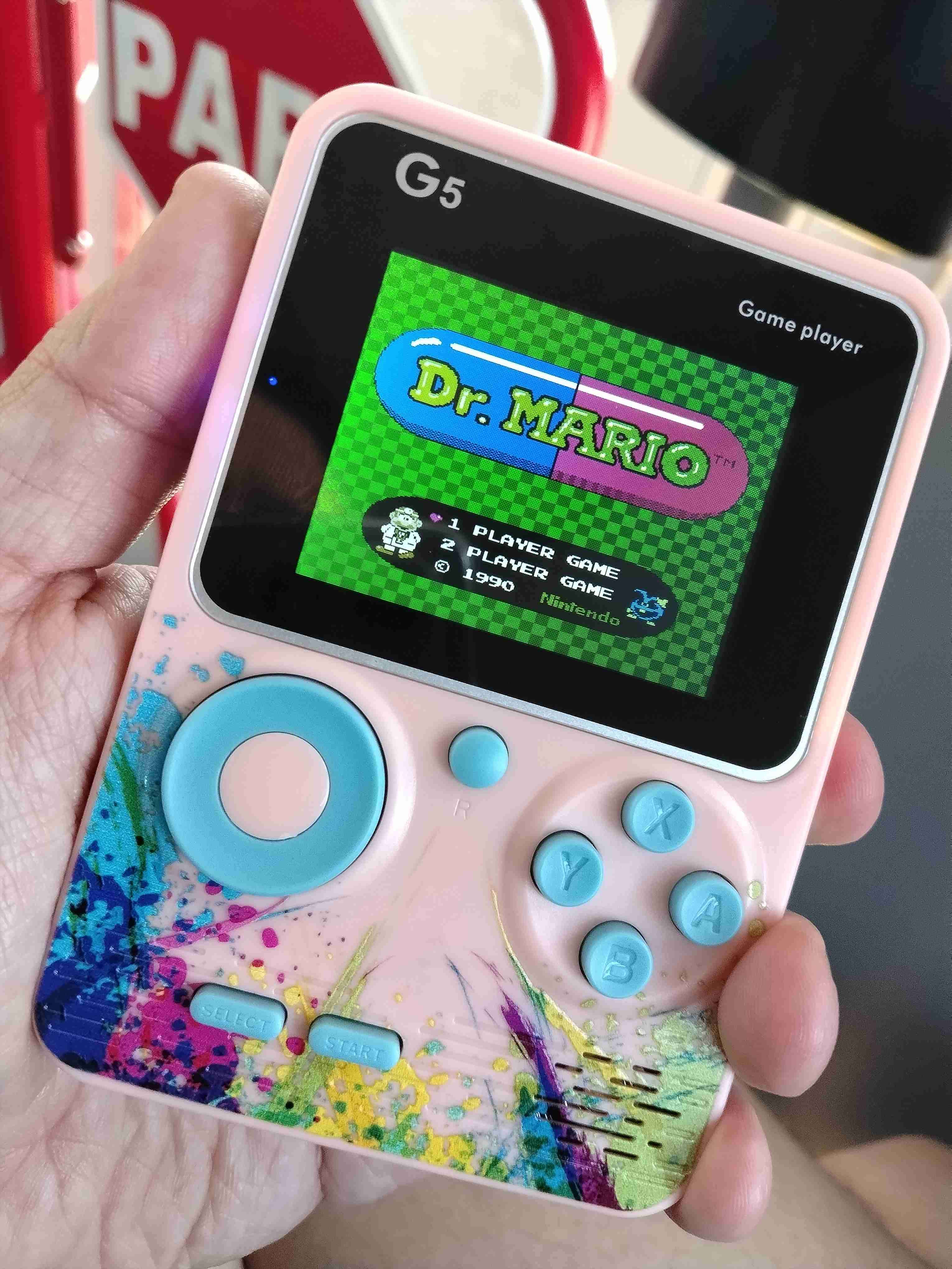 Consola portátil G5 rosa NES 500 juegos retros - miniatura 2