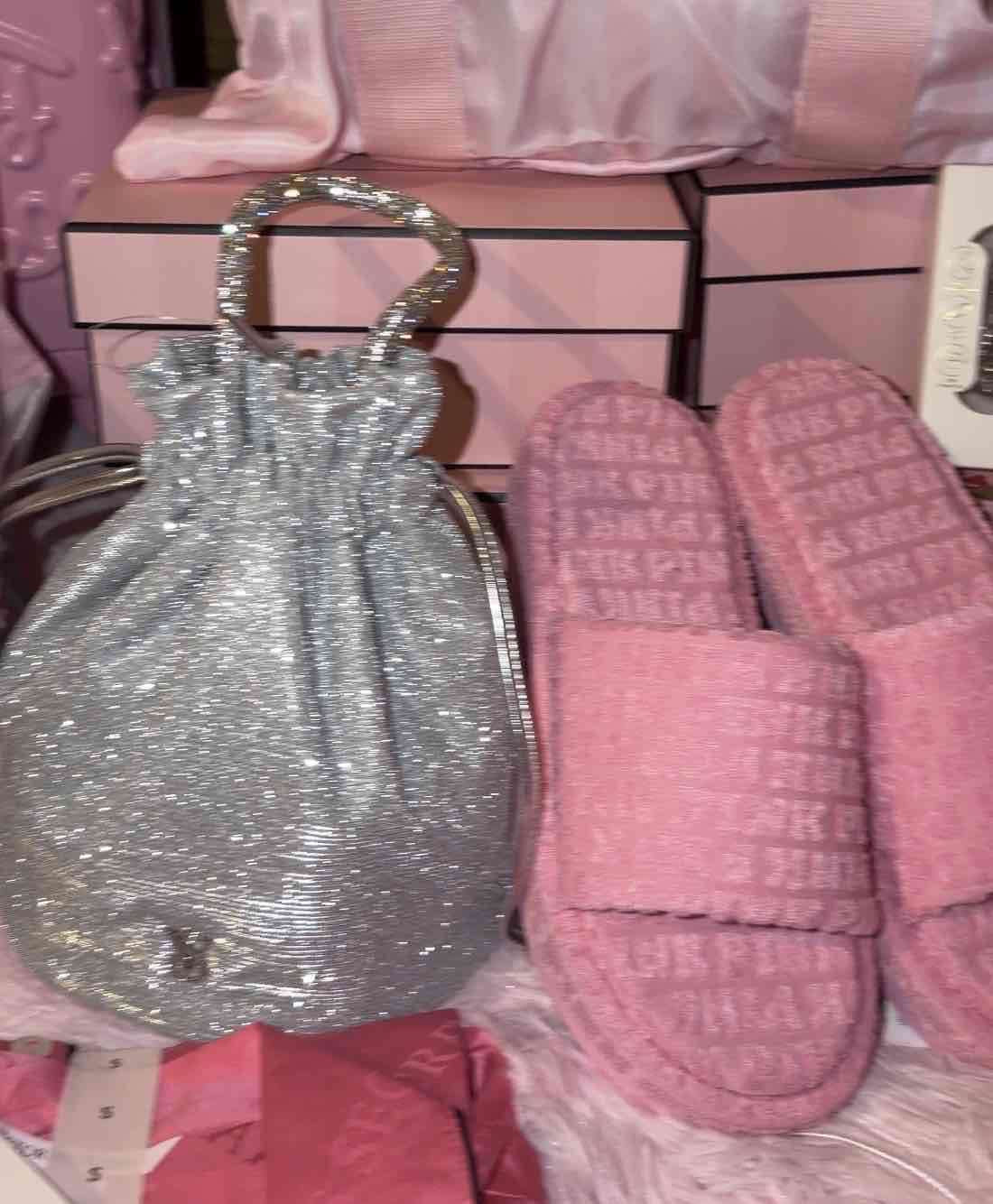 Bolso plateado brillante - 1