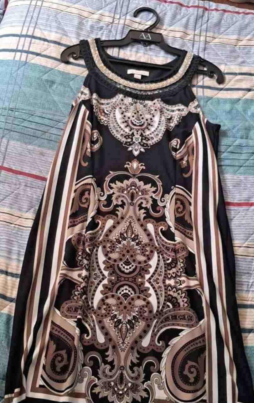 Vestido bohemio estampado negro