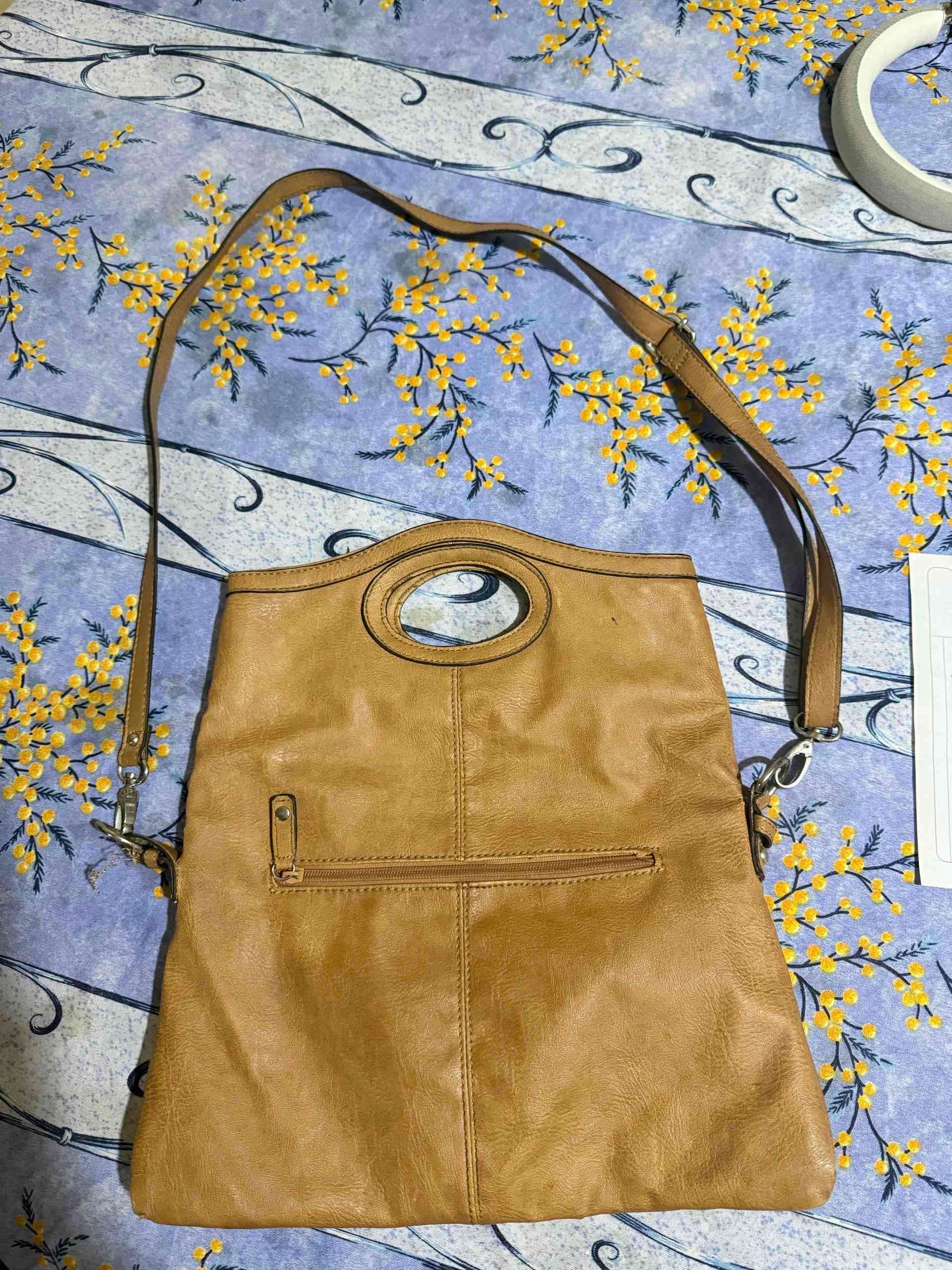 Bolso de cuero marrón Nicole - miniatura 2