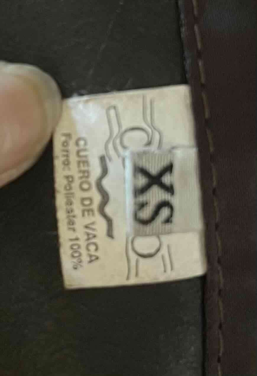 Abrigo de cuero de vaca café argentino - miniatura 3