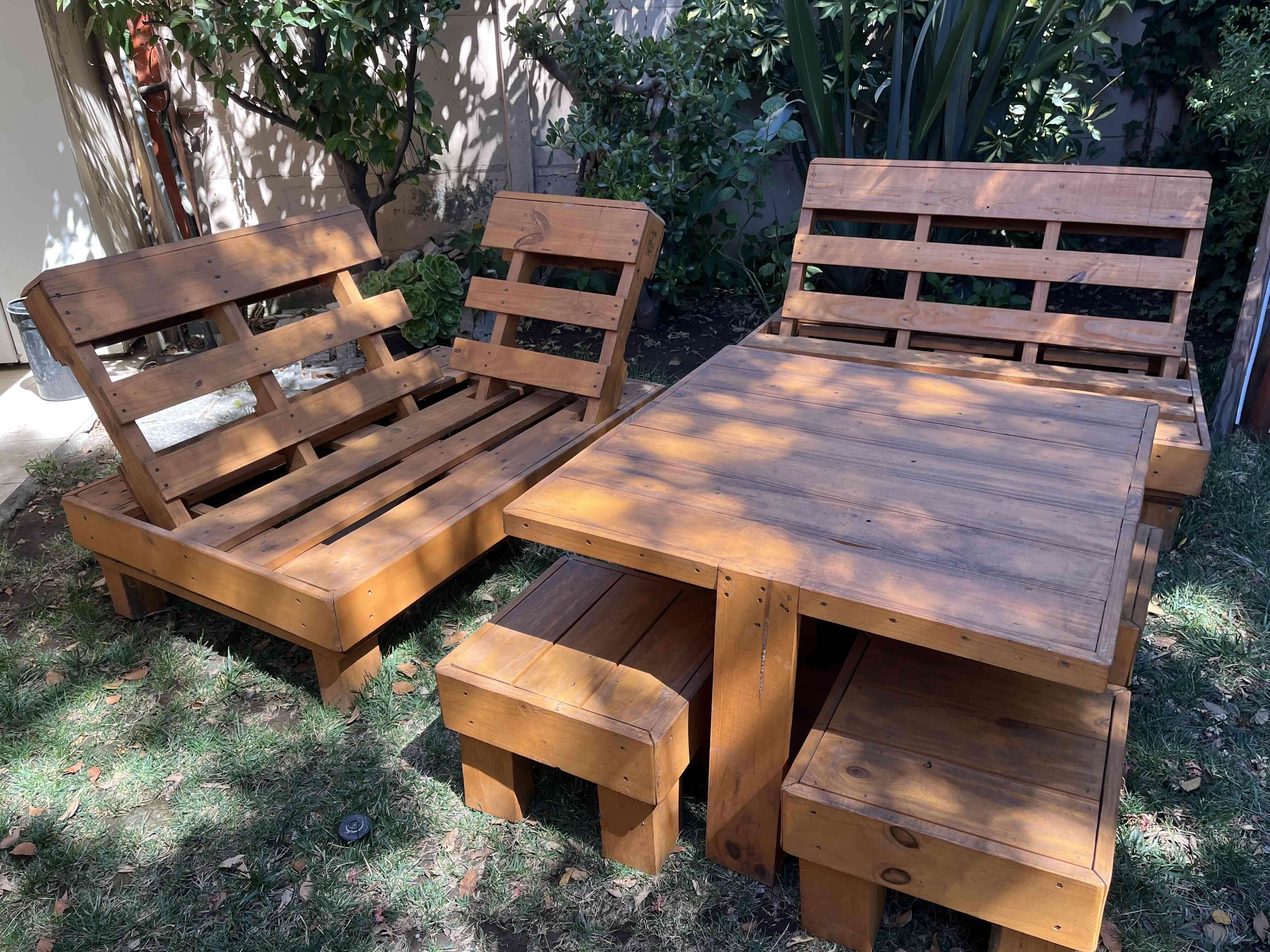 Juego de muebles de terraza en madera - miniatura 2