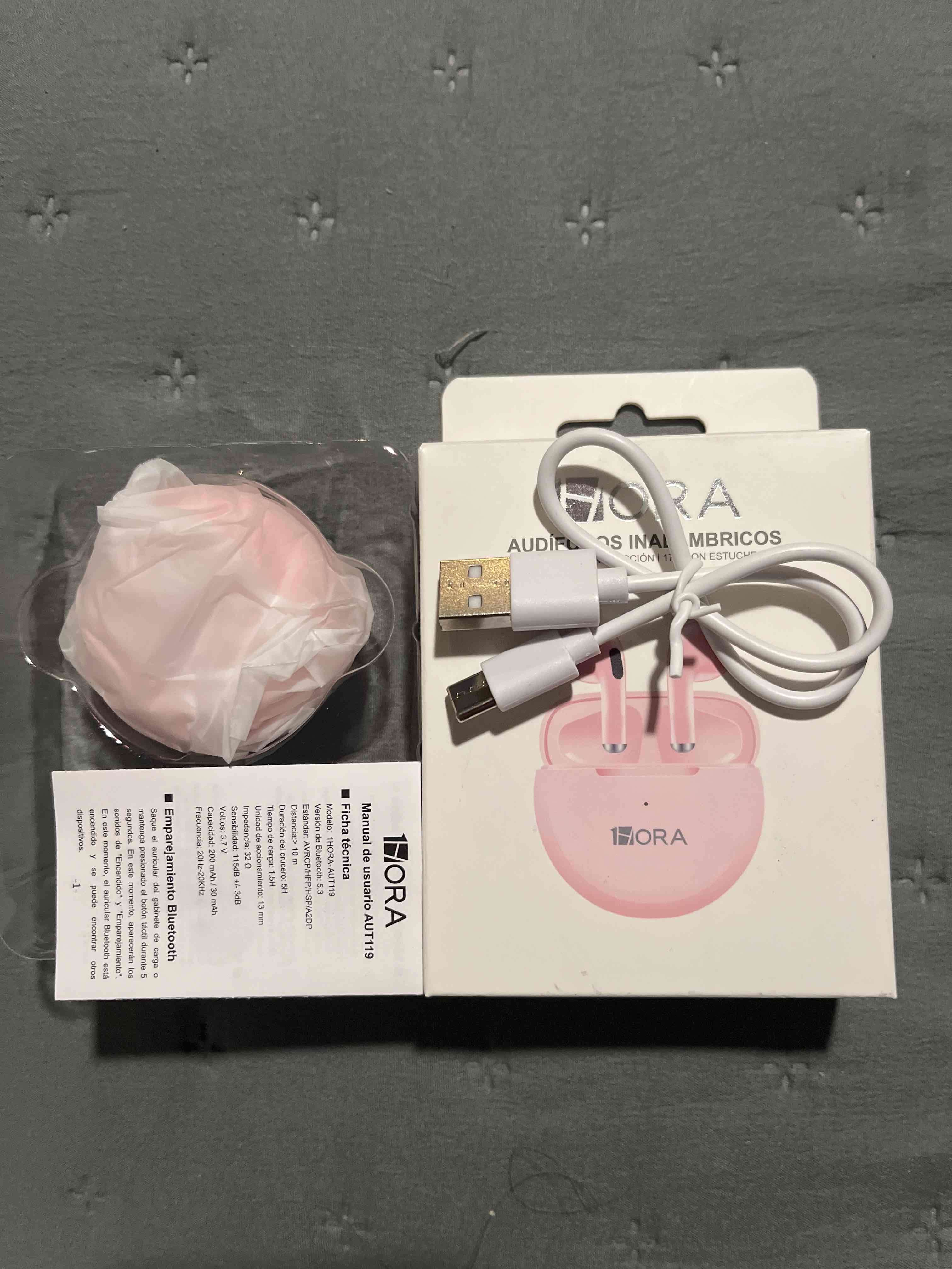 Audífonos inalámbricos rosados IORA - miniatura 1