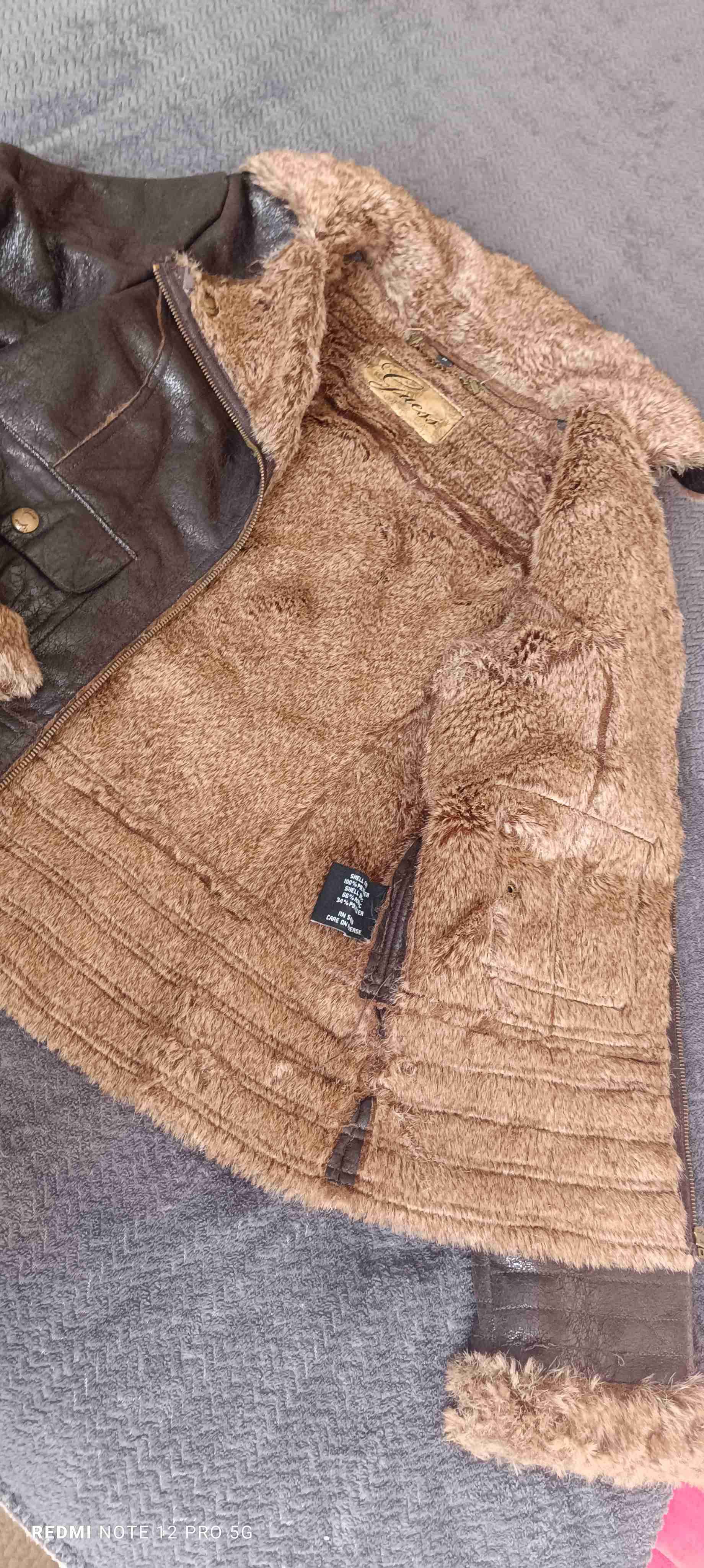 Chaqueta Guess café con forro - miniatura 4