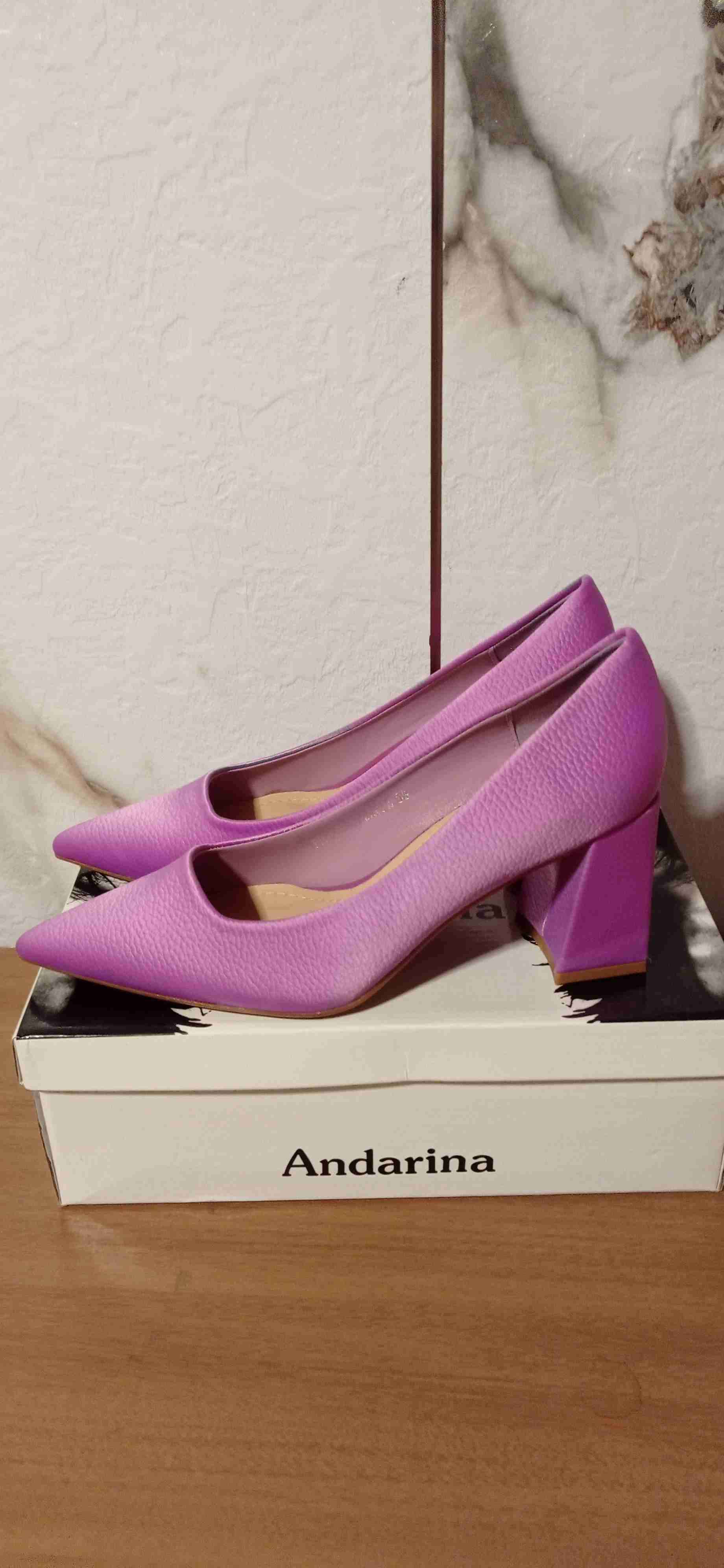 Zapatos taco grueso fucsia - miniatura 2