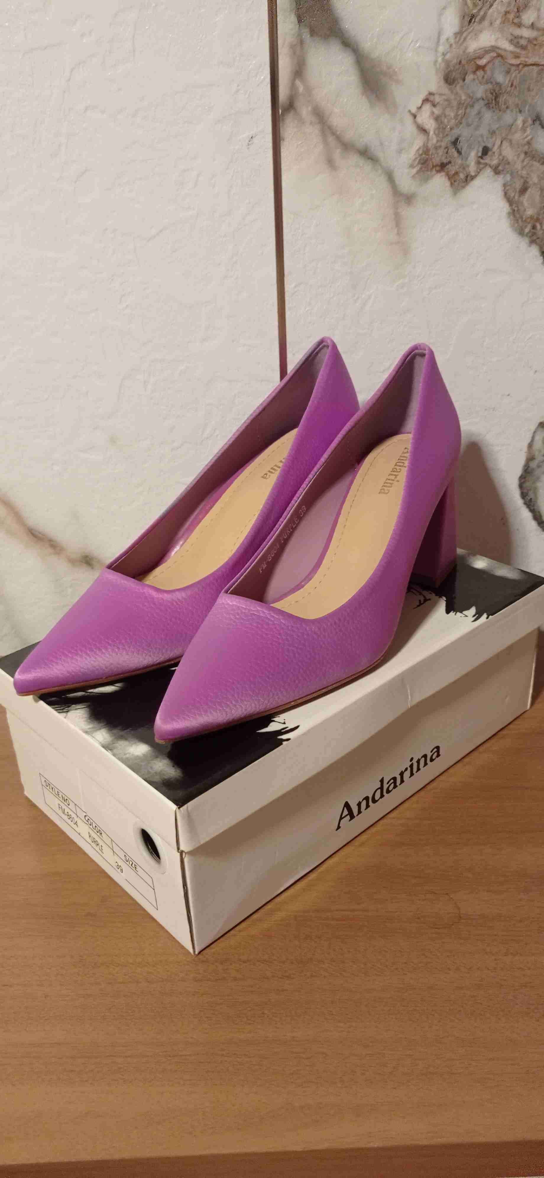 Zapatos taco grueso fucsia - miniatura 3