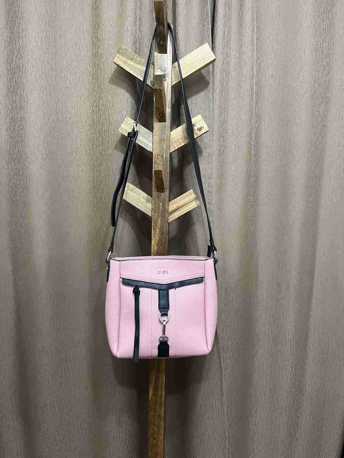 Cartera rosa con negro - miniatura 2