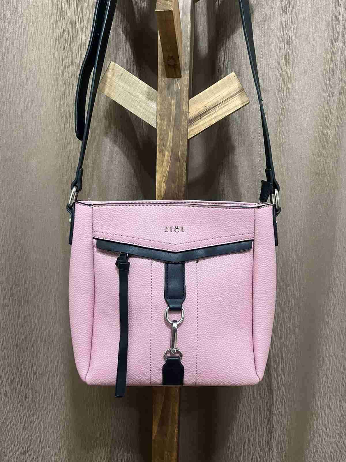 Cartera rosa con negro - miniatura 3