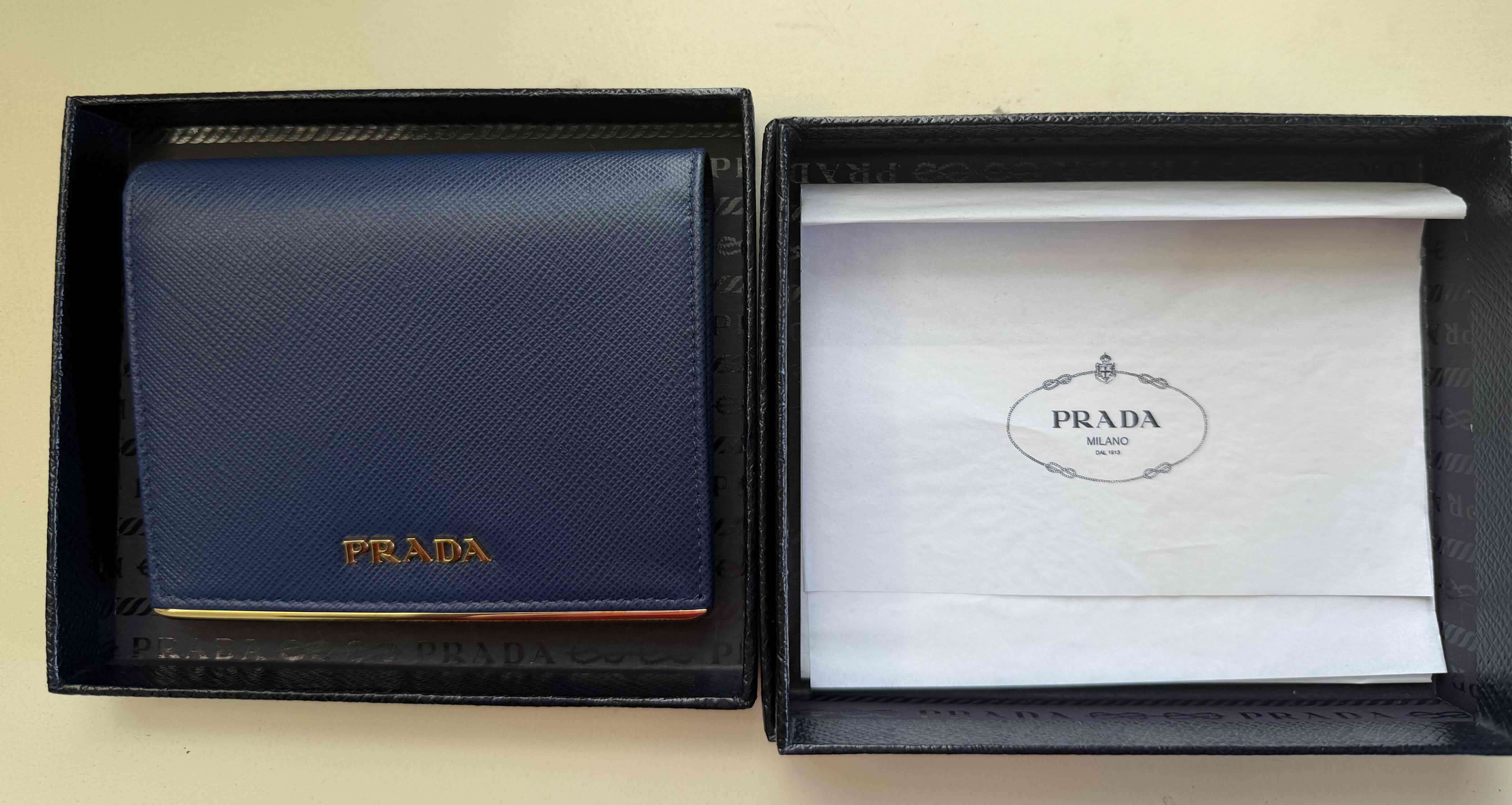 Billetera azul Prada - miniatura 2