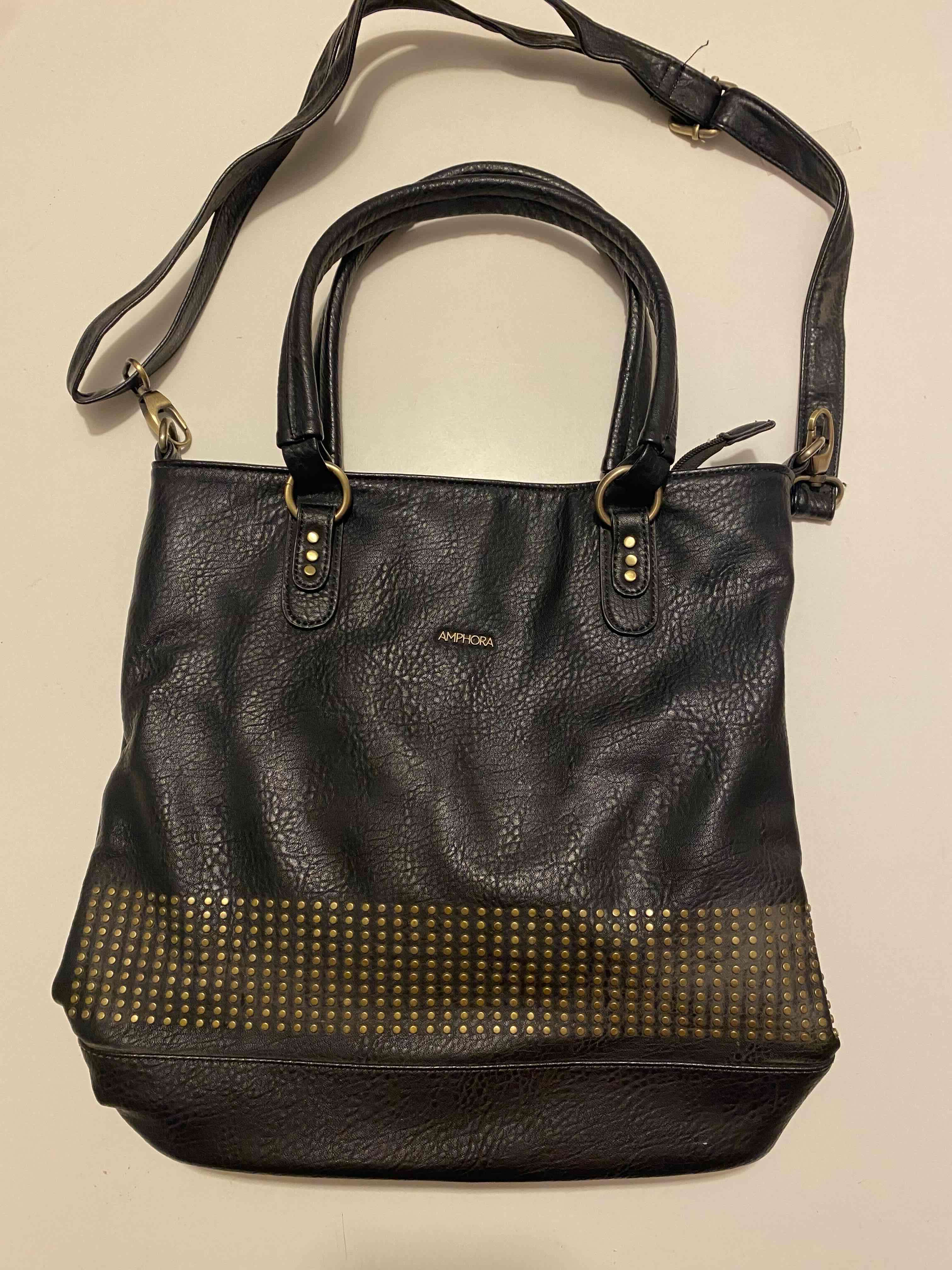 Cartera negra Amphora con tachuelas - miniatura 1