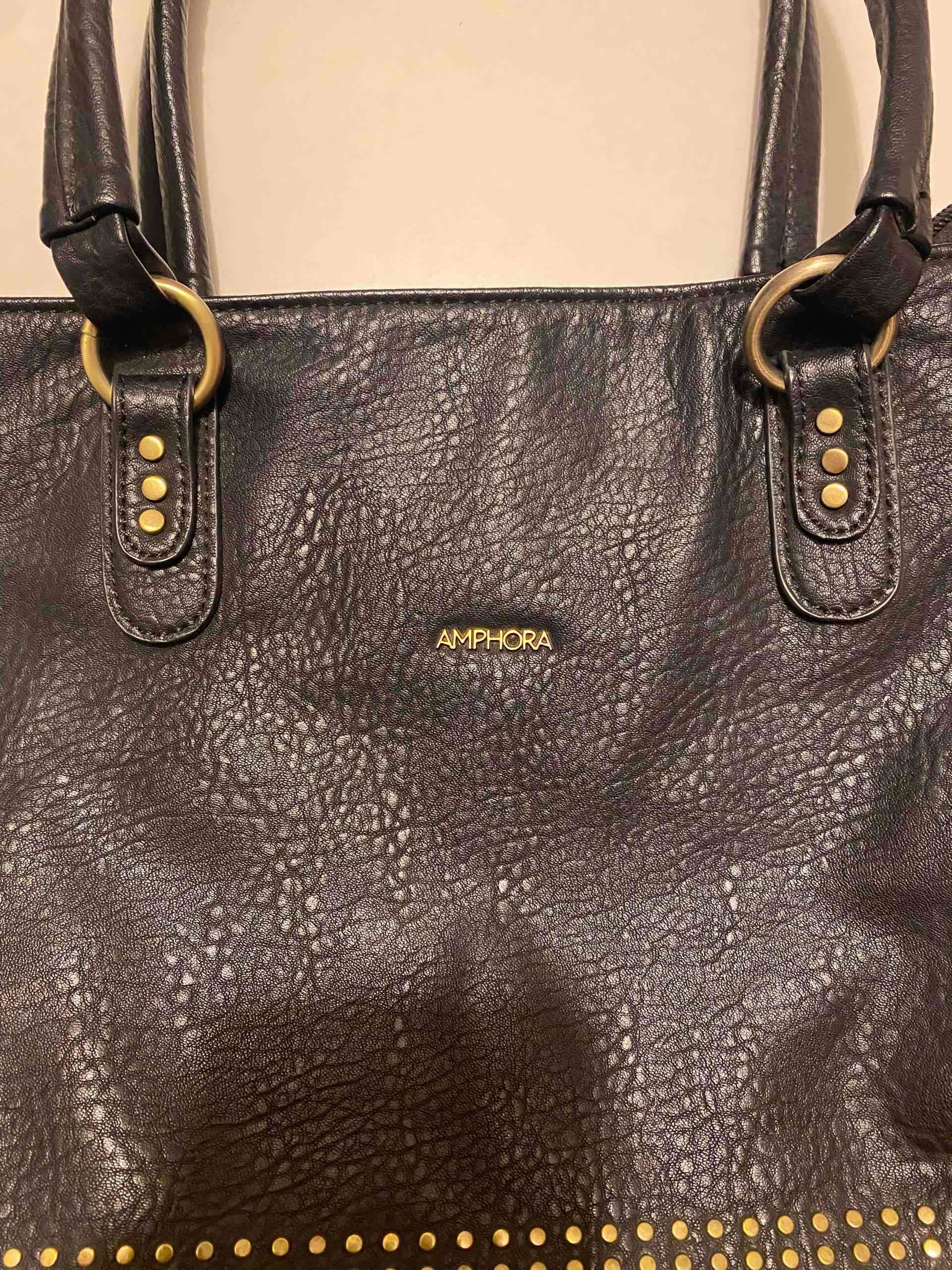 Cartera negra Amphora con tachuelas - miniatura 2