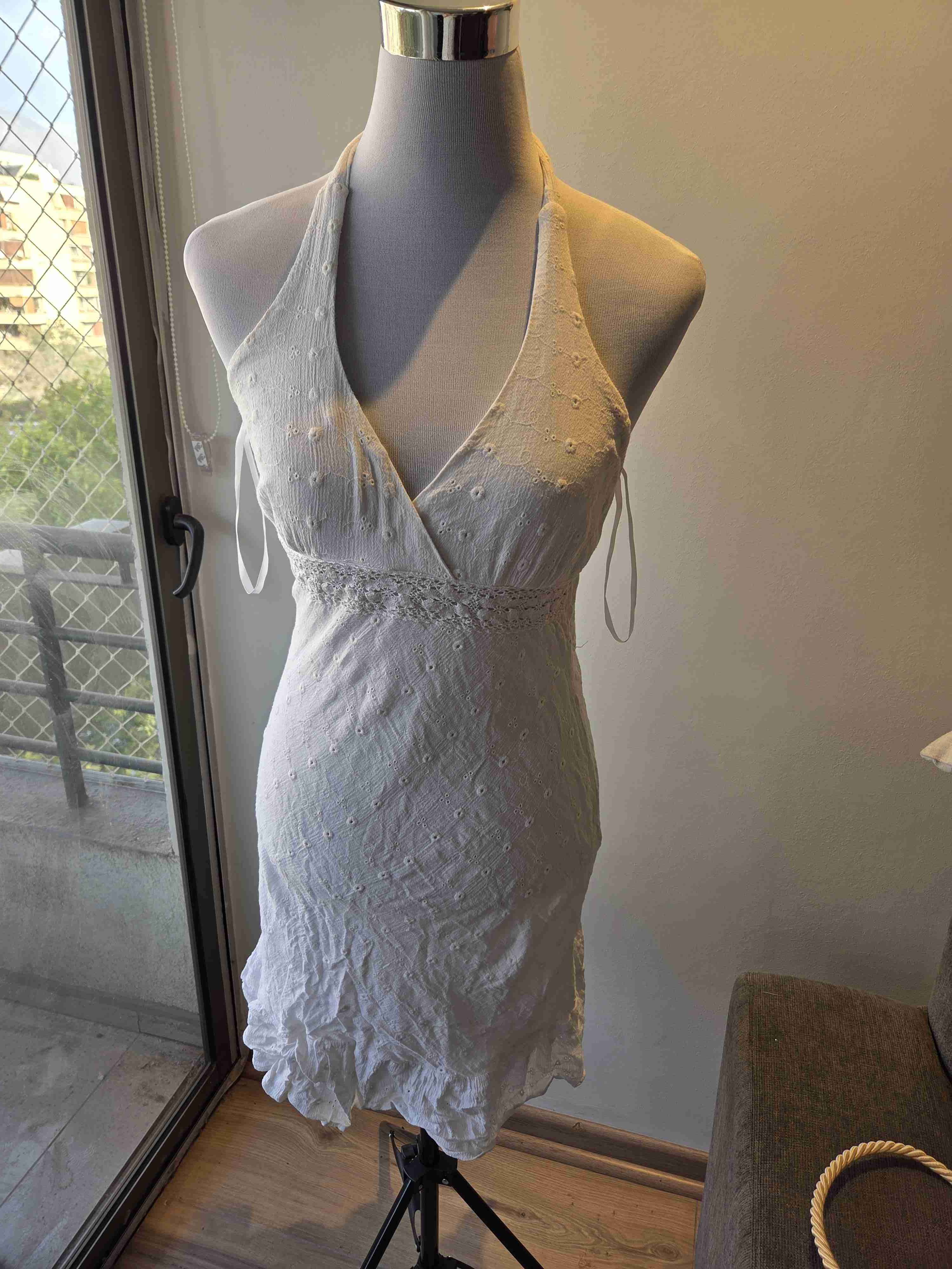 Vestido blanco halter - miniatura 1