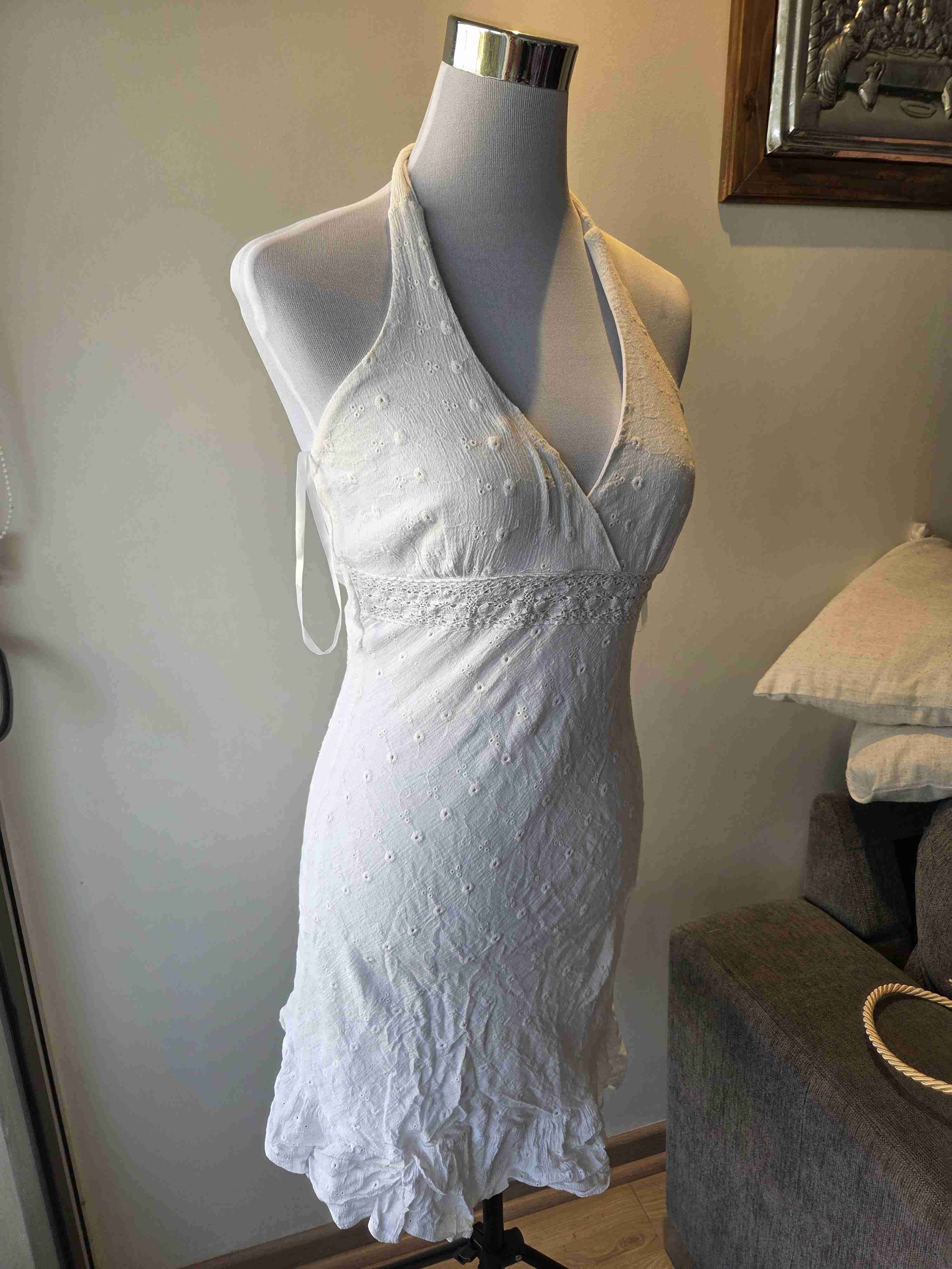 Vestido blanco halter - miniatura 3
