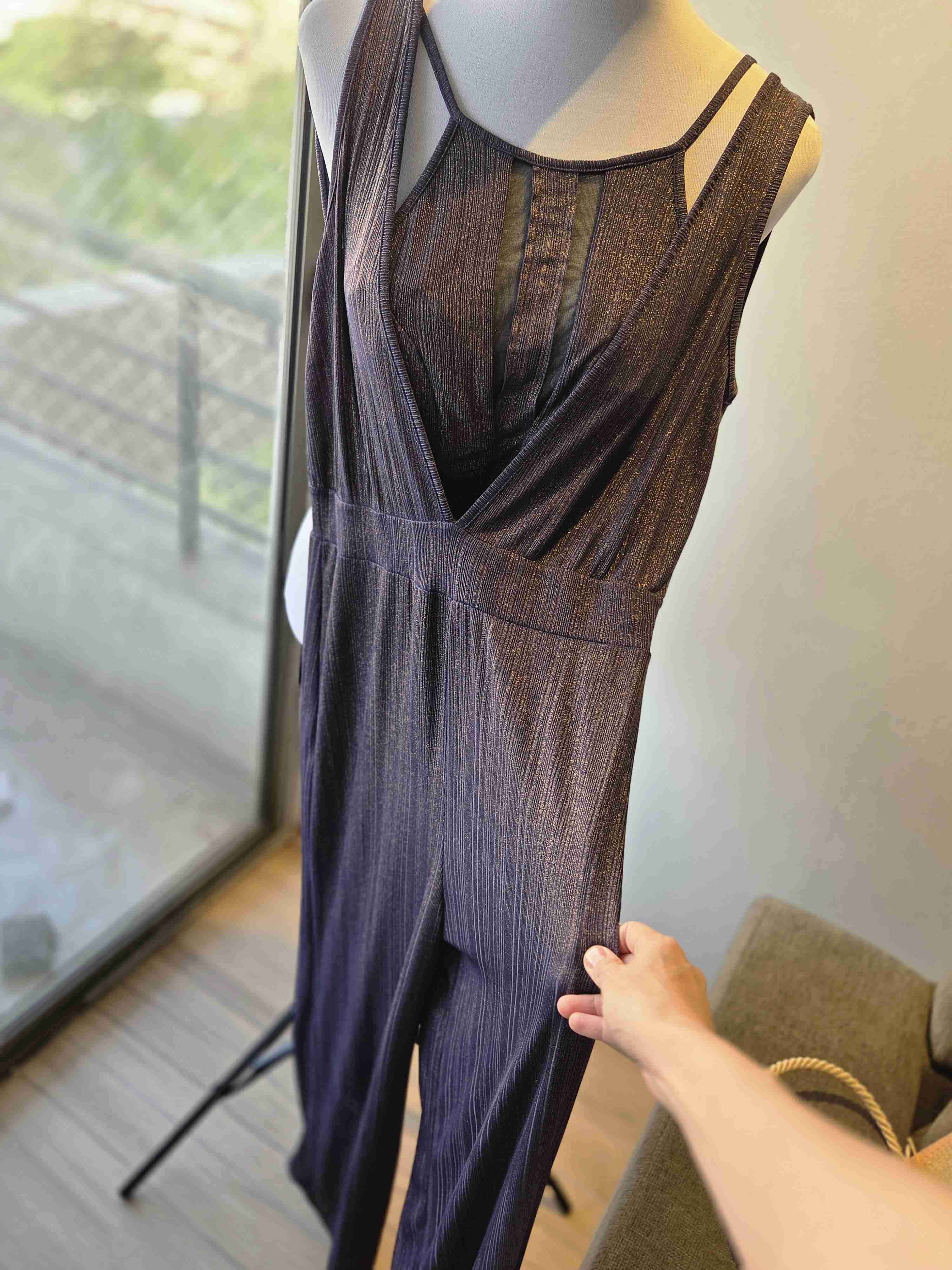 Enterito azul marino con brillos - 2